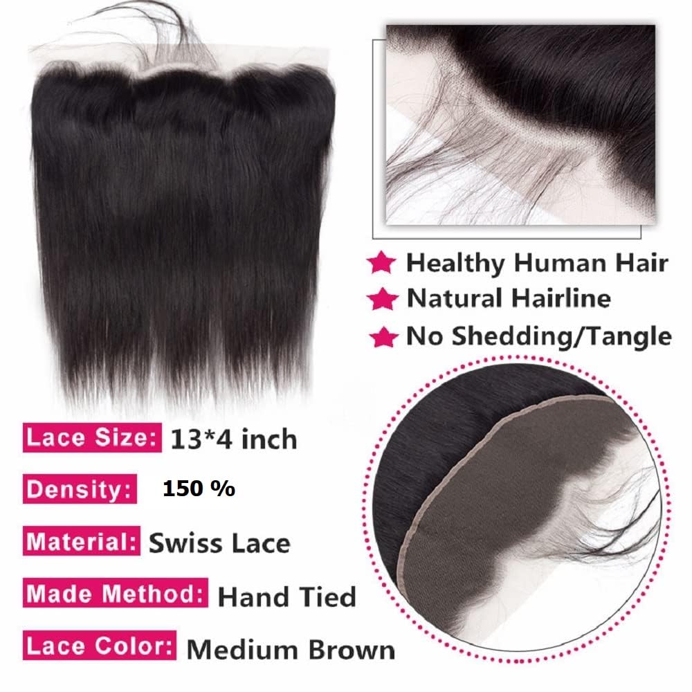 13X4 Lace Frontal Closure Ear To Ear Hd Lace Frontal 12 Inch Brazilian Straight Frontal Hd Closure Virgin Human Hair Frontal Lac