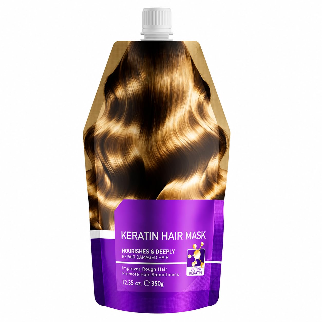 DR.EMMET Keratin Hair Mask with Biotin, Deep Conditioner, 12.35 oz