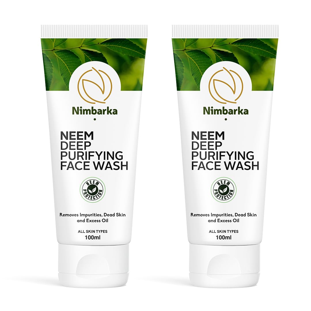 Nimbarka Neem Deep Purifying Face Wash Removes Impurities, Dead Skin, Excess Oil, AcneProne & Oily Skin| 100 Ml Each | Pack Of 