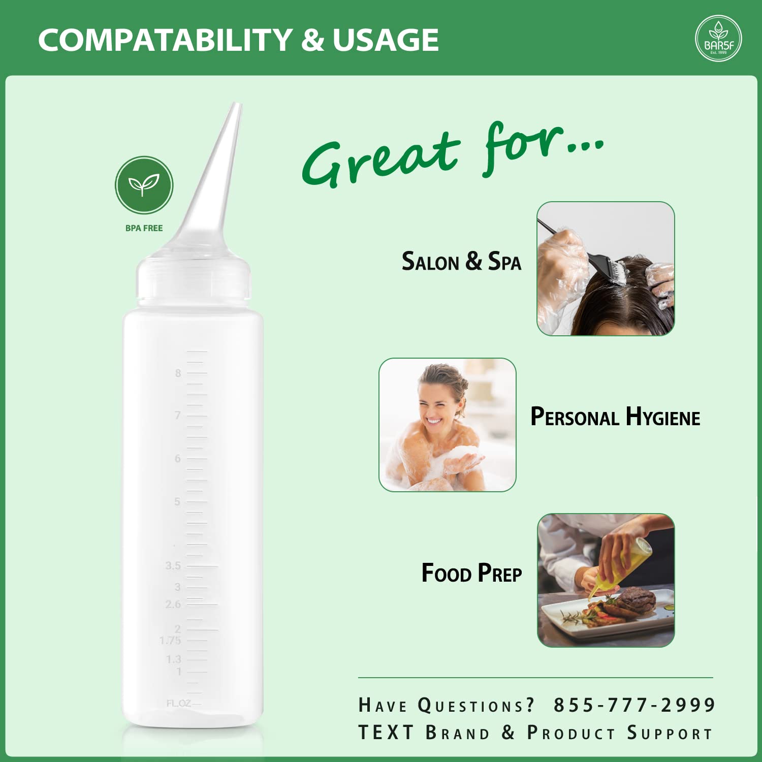 Bar5F Applicator Bottle With Angled Tip 8.5 Ounce (Pack Of 3)