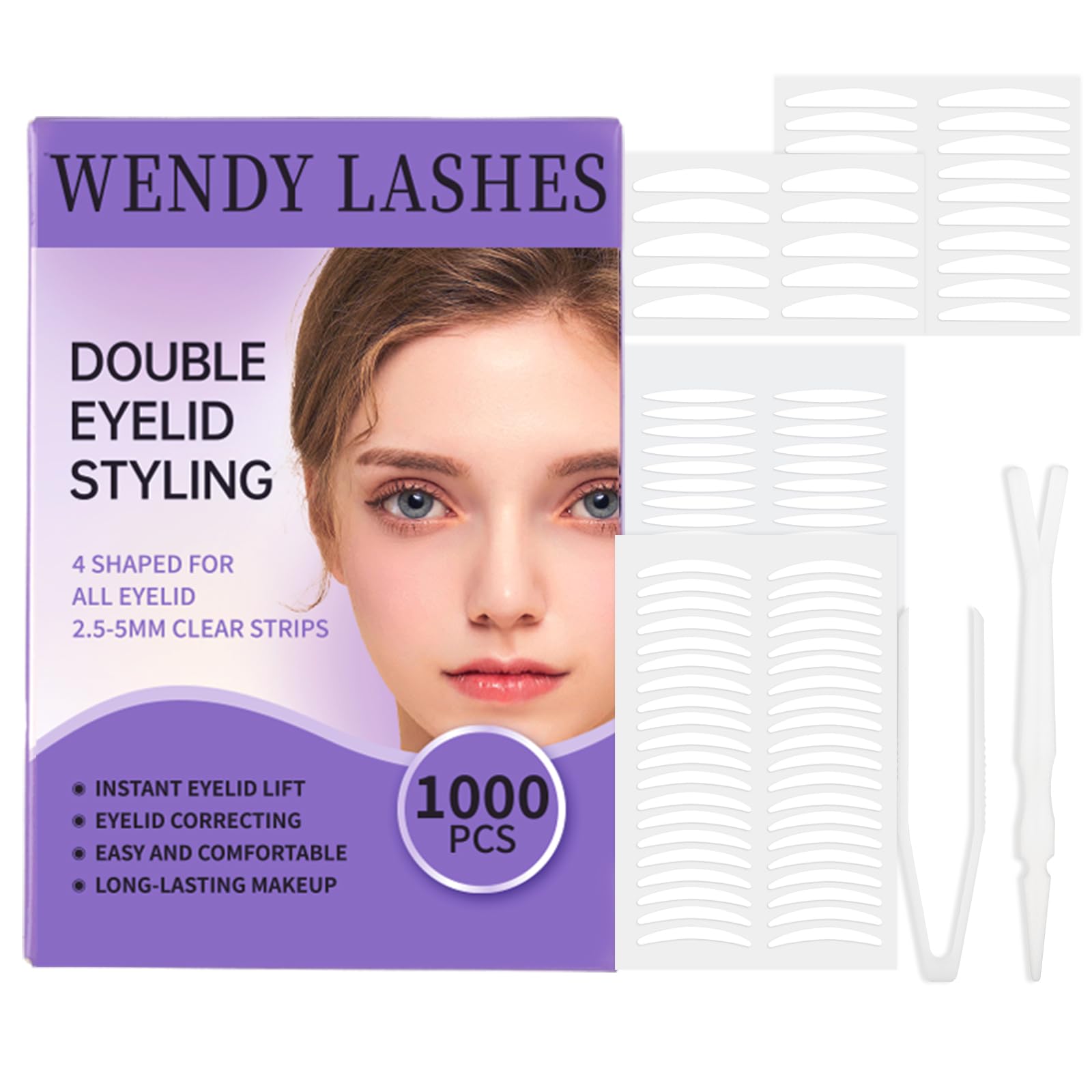 Eyelid Tape 1000 Pcs Eyelid Lifter Strips Double Eyelid Tape Invisible Slim Single-Sided Eyelid Tapes Stickers Instant Eyelid Li