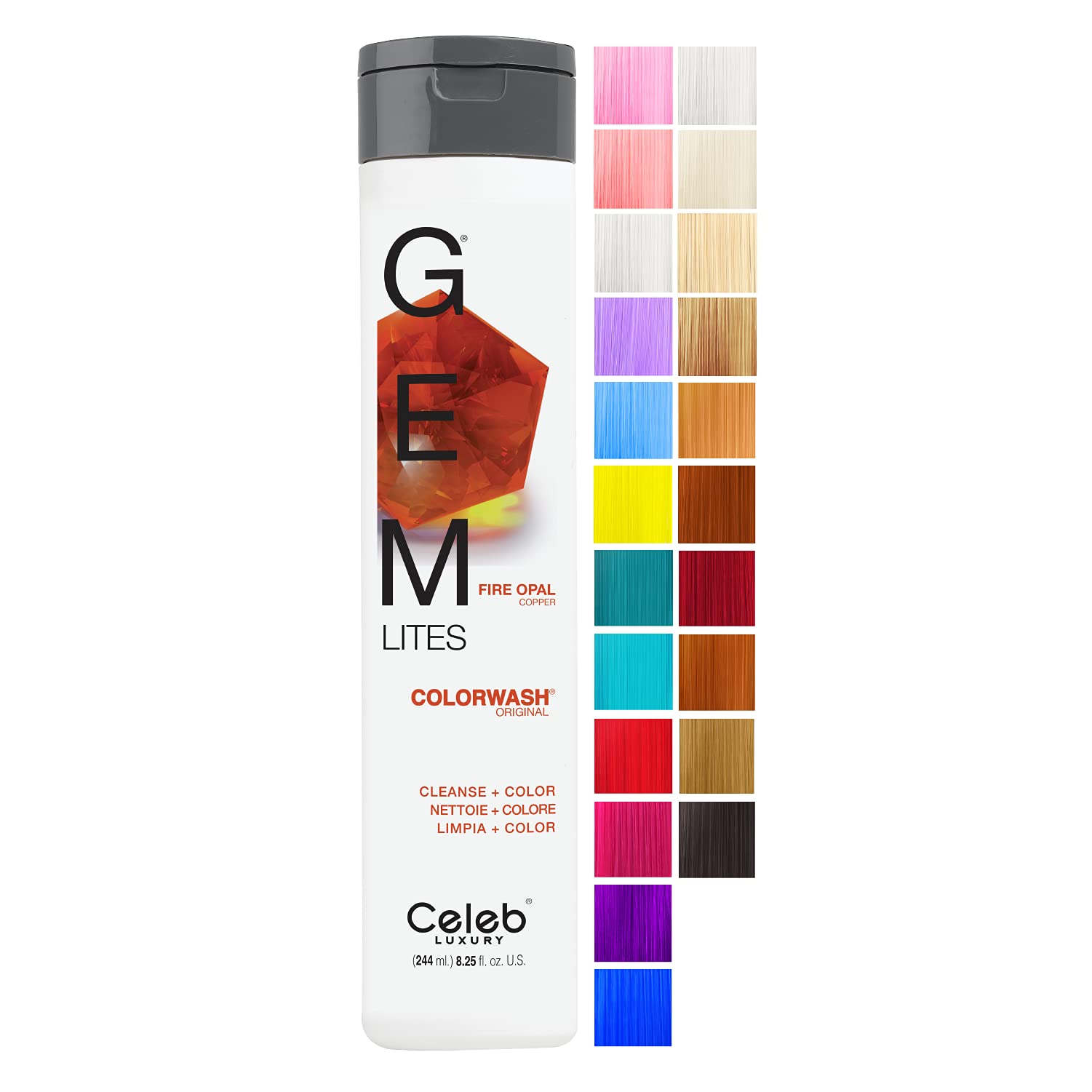 CELEB LUXURY by Celeb Luxury GEM LITES COLORWASH FIRE OPAL 8.25 OZ(D0102HX0MIU.)