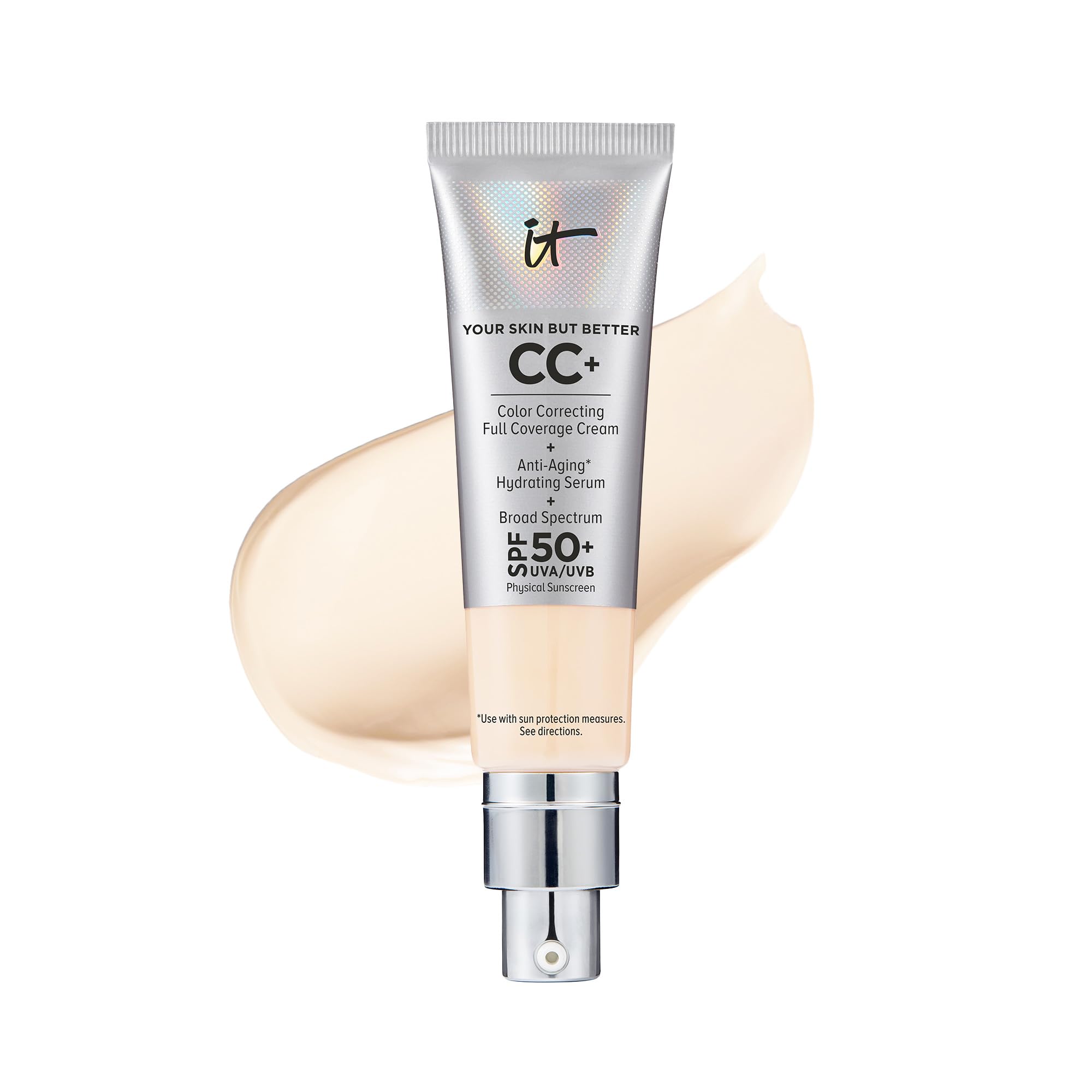 It Cosmetics Your Skin But Better Cc+ Cream, Fair - Color Correcting Cream, Full-Coverage Foundation, Hydrating Serum & Spf 50+