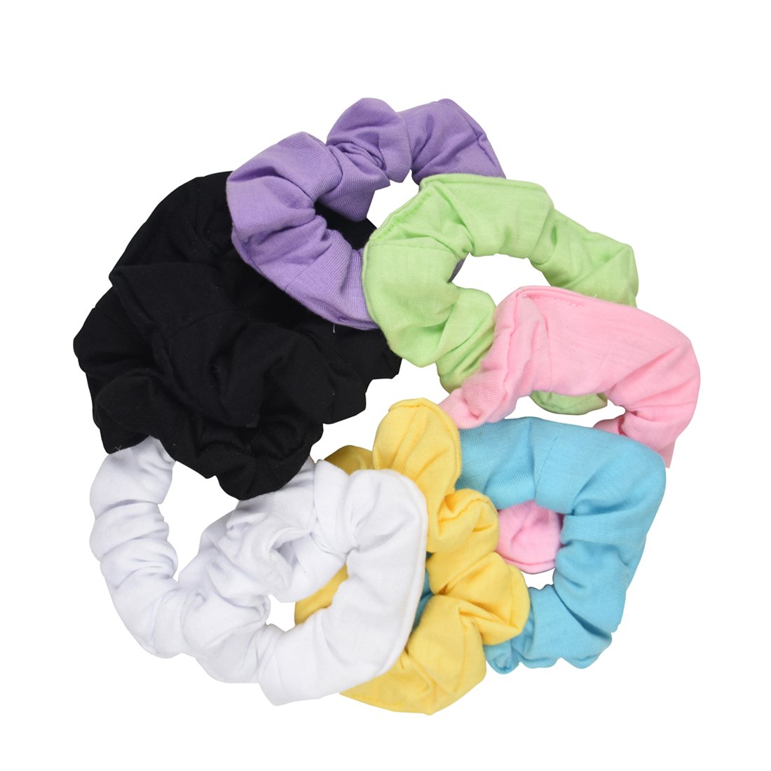 9 Pack Scrunchies Hair Ties (Pastels)