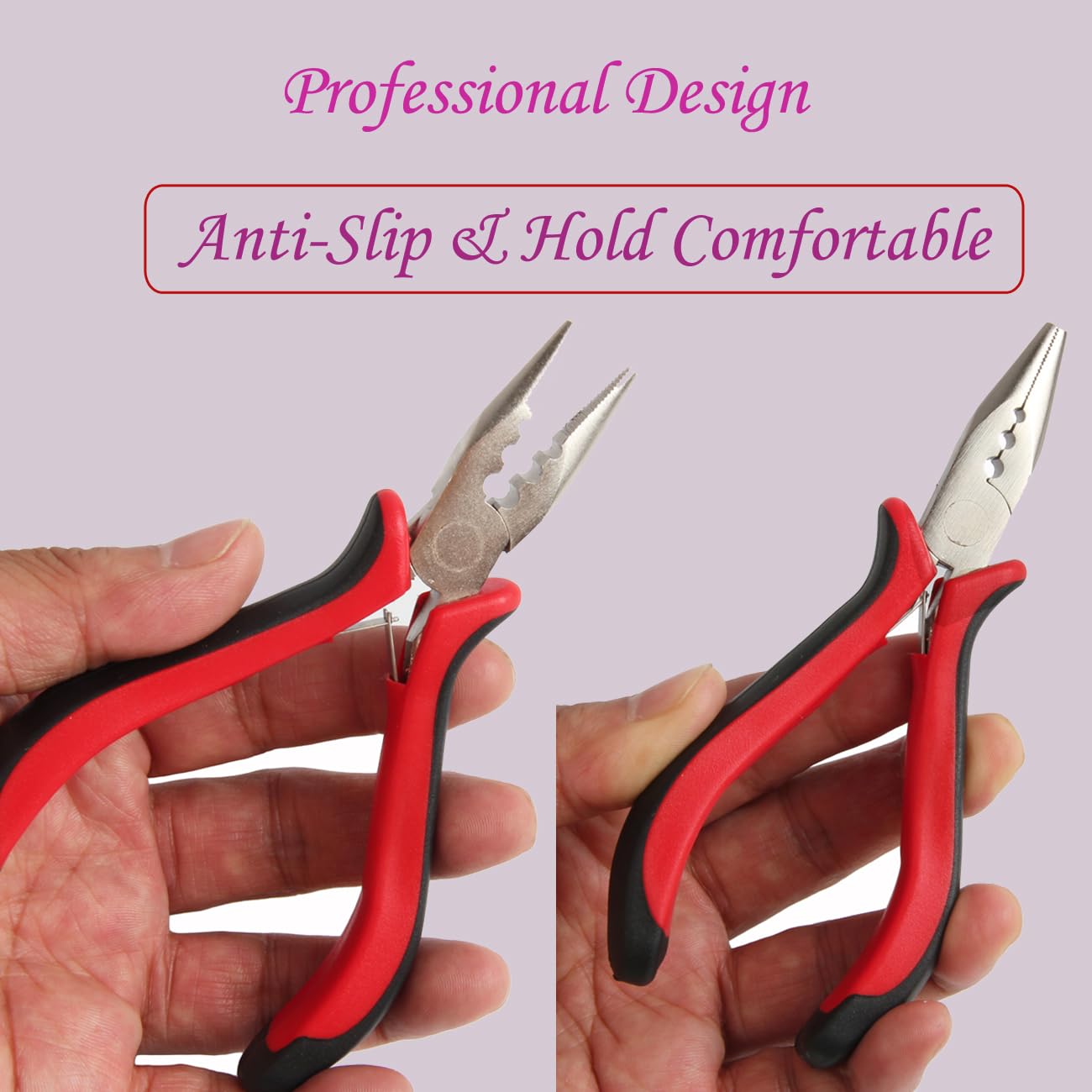FeiHong Hair Extension Plier with 3 Holes Mini Hair Pliers For Micro Nano Ring Hair Extensions Opener and Removal Tool