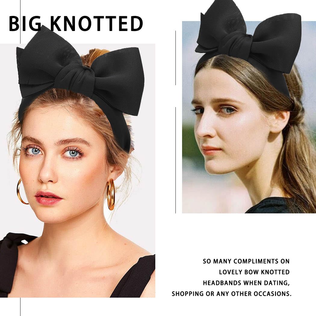 Coridy Huge Oversized Bows Headbands Super Big Bow Knot Hairbands Wide headdress for Women Cute Hair Accessories for Birthday Pa
