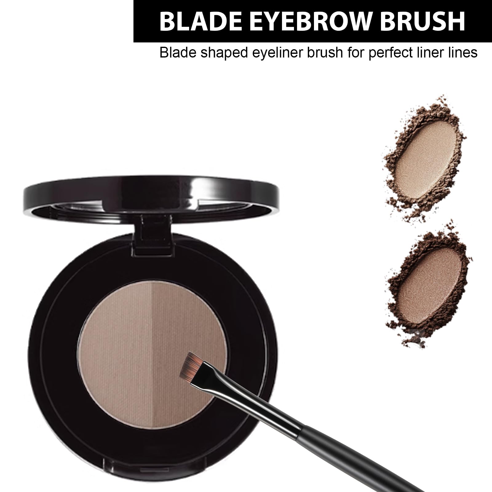 Fine Angled Eyeliner Brush Set - Ultra thin Eye Liner & Eyebrow Brush - Precision Point Eye Brow Makeup Brushes Sets for Smooth
