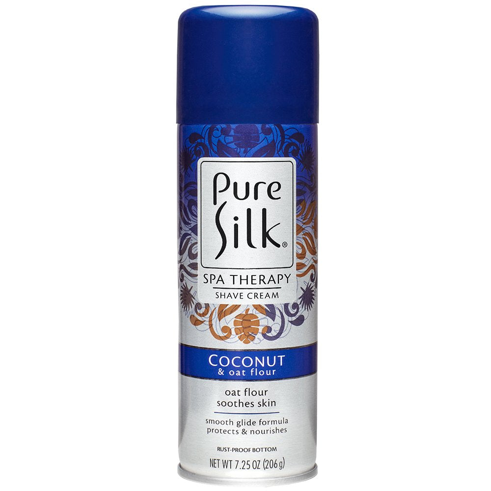 Pure Silk Coconut & Oat Flour Spa Therapy Shave Cream For Women, 7.25 Oz