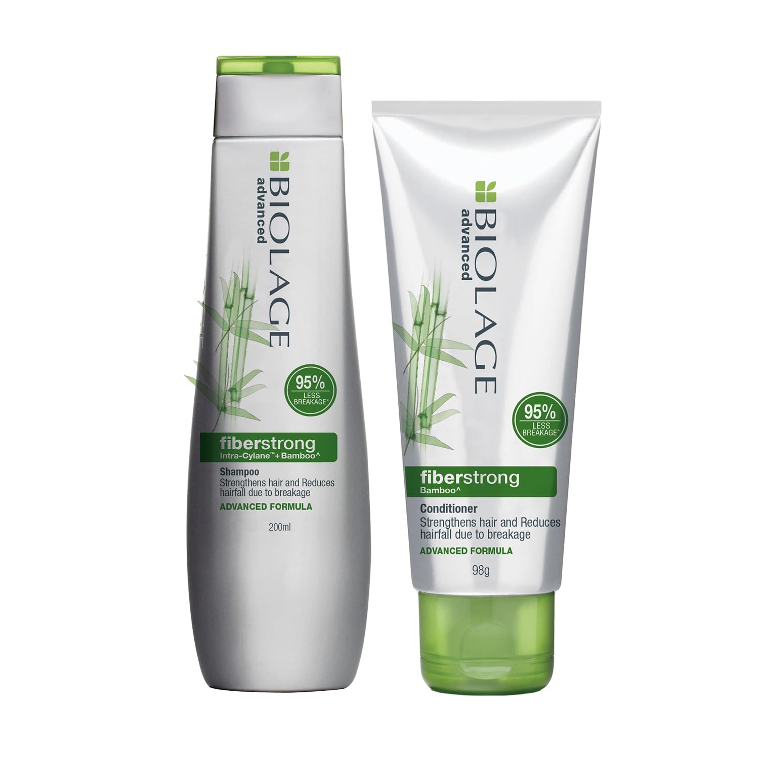Biolage Professional Fiberstrong AntiBreakage Shampoo & Conditoner, 95% Less Breakage & Reduces Hairfall, Makes Hair 12X Strong