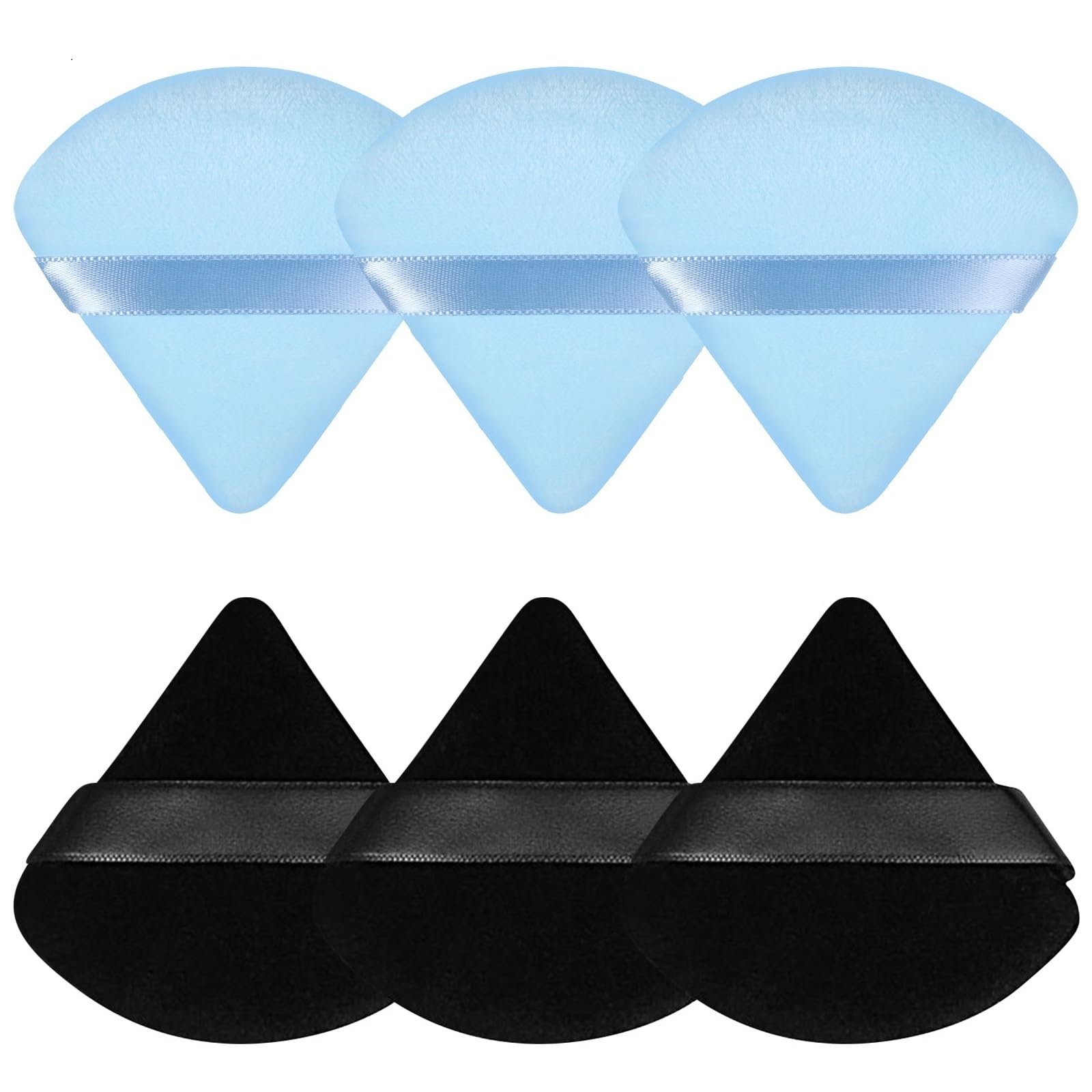 Pimoys 6 Pieces Powder Puff Triangle Makeup Puffs for Face Powder Setting Powder Cosmetic Foundation Blending Sponge Beauty Make