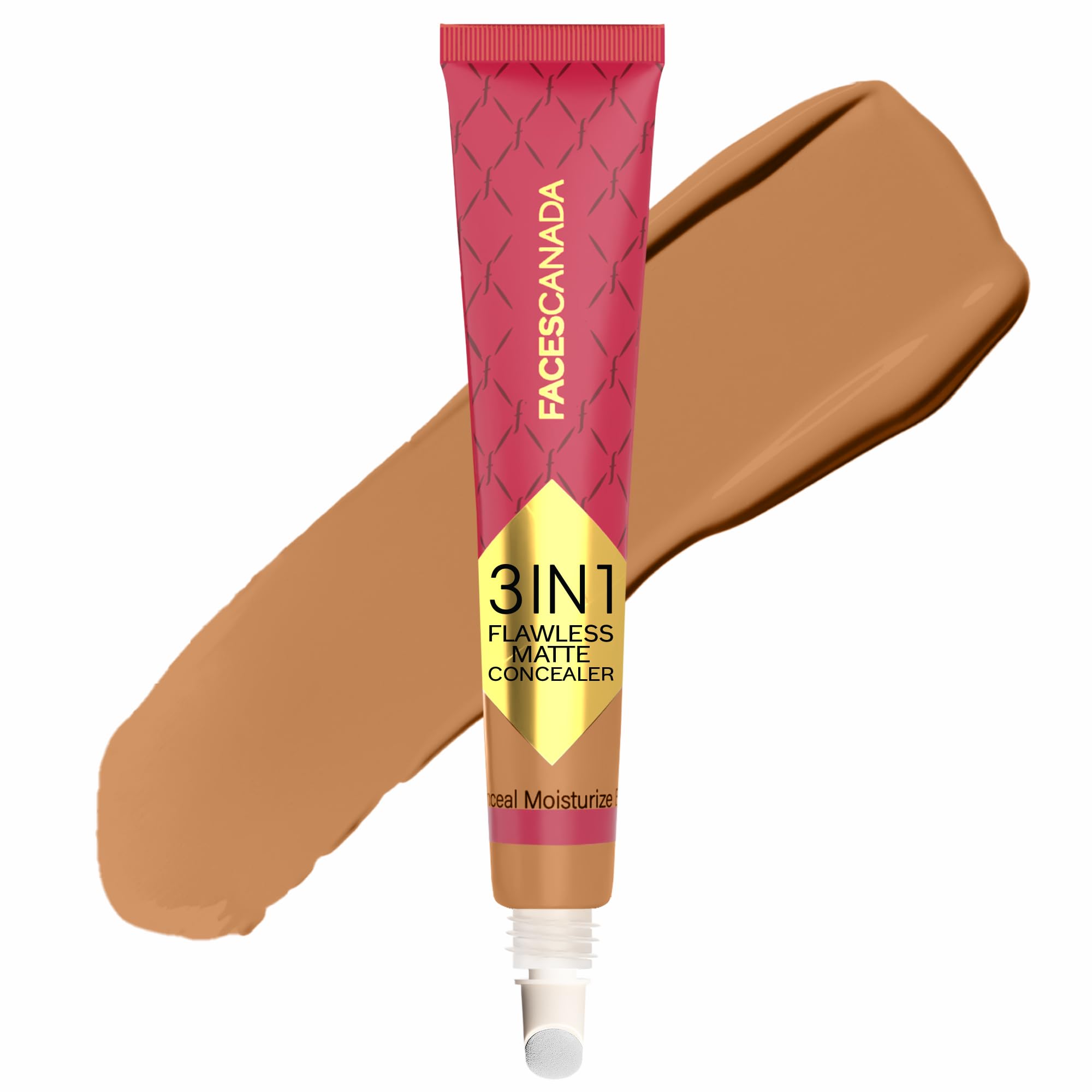 Faces Canada 3 In 1 Flawless Matte Concealer - Beige, 8G | Full Coverage | Long Lasting | Hydrating Concealer For Dark Circles, 