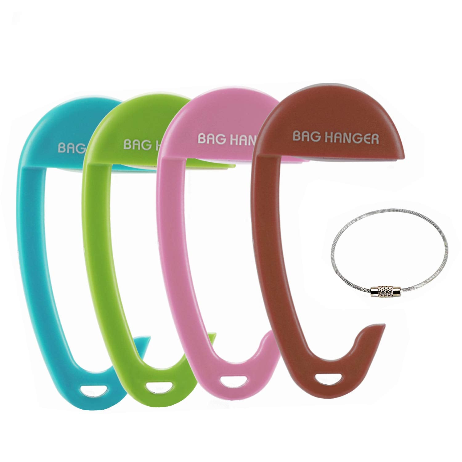 OOTSR Handbag Hanger Purse Hooks for Tables Desktop [Set of 4], Portable ABS Handbag Hangers Purse Hooks for Women Bags Hanging 