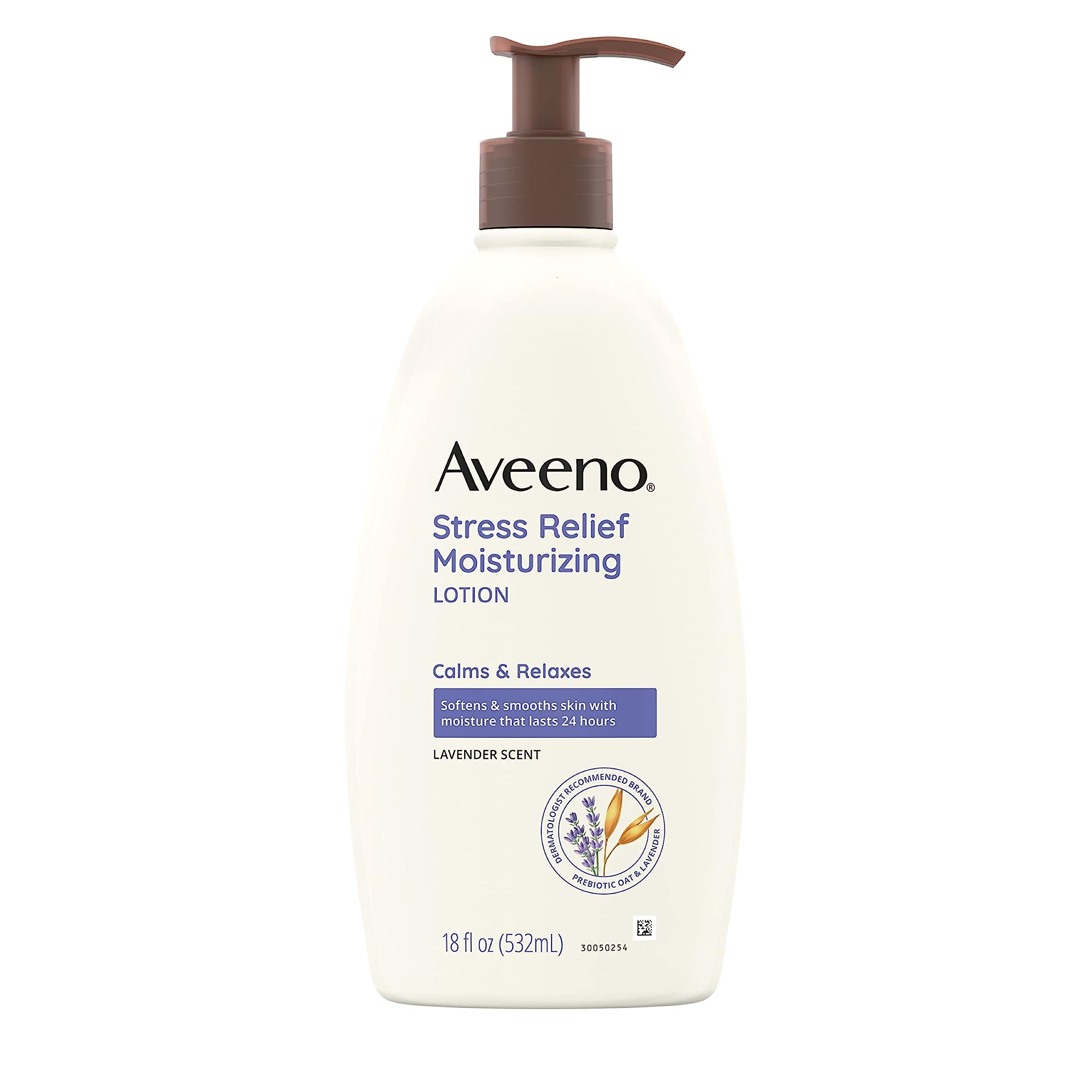 Aveeno Stress Relief Moisturizing Body Lotion With Lavender Scent, Natural Oatmeal To Calm & Relax, Non-Greasy Daily Stress Reli