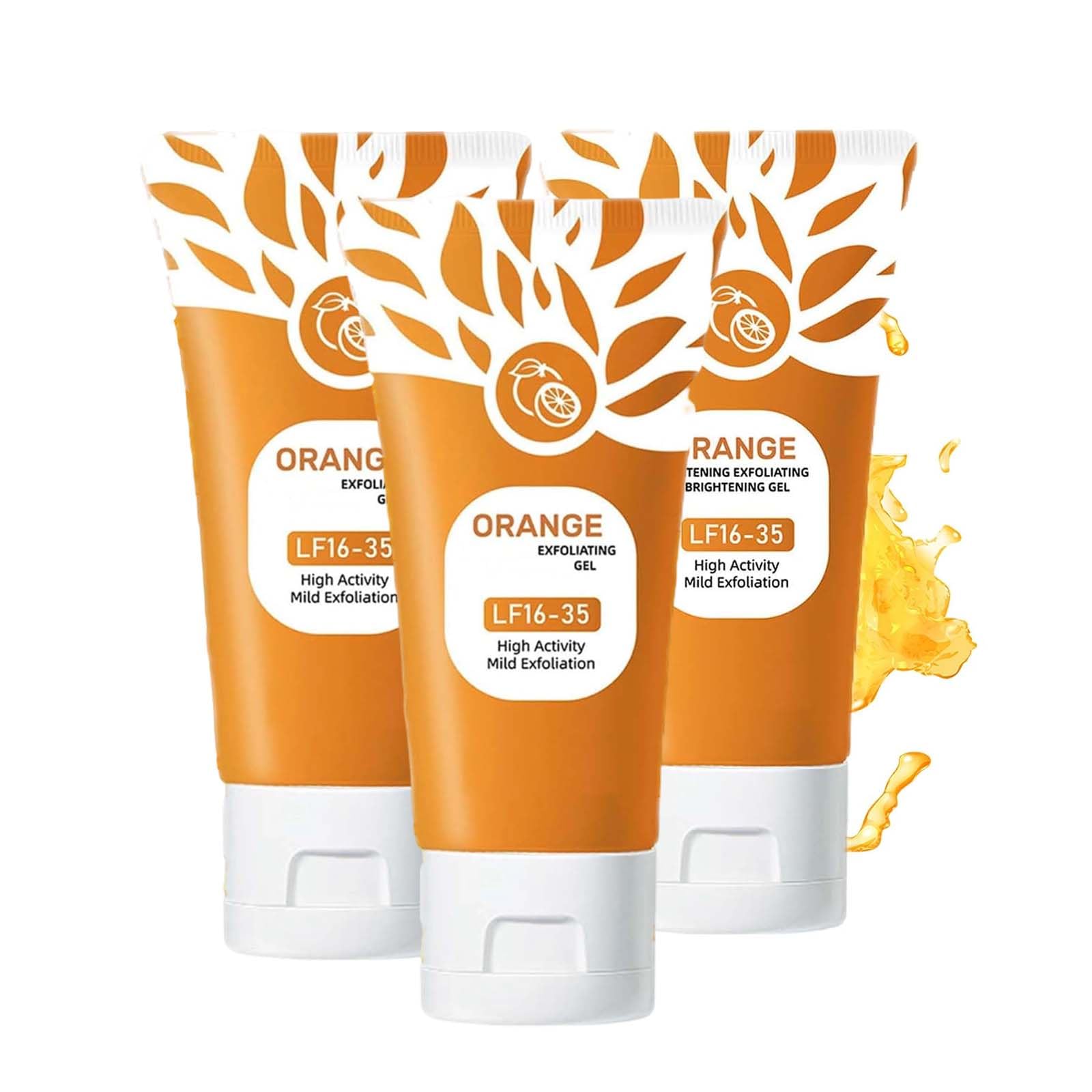 Orange Enzymes Exfoliating Gel for Face & Body,Mild Exfoliating Orange Gel Scrub with Deep Cleansing,Moisturizing Facial Exfolia