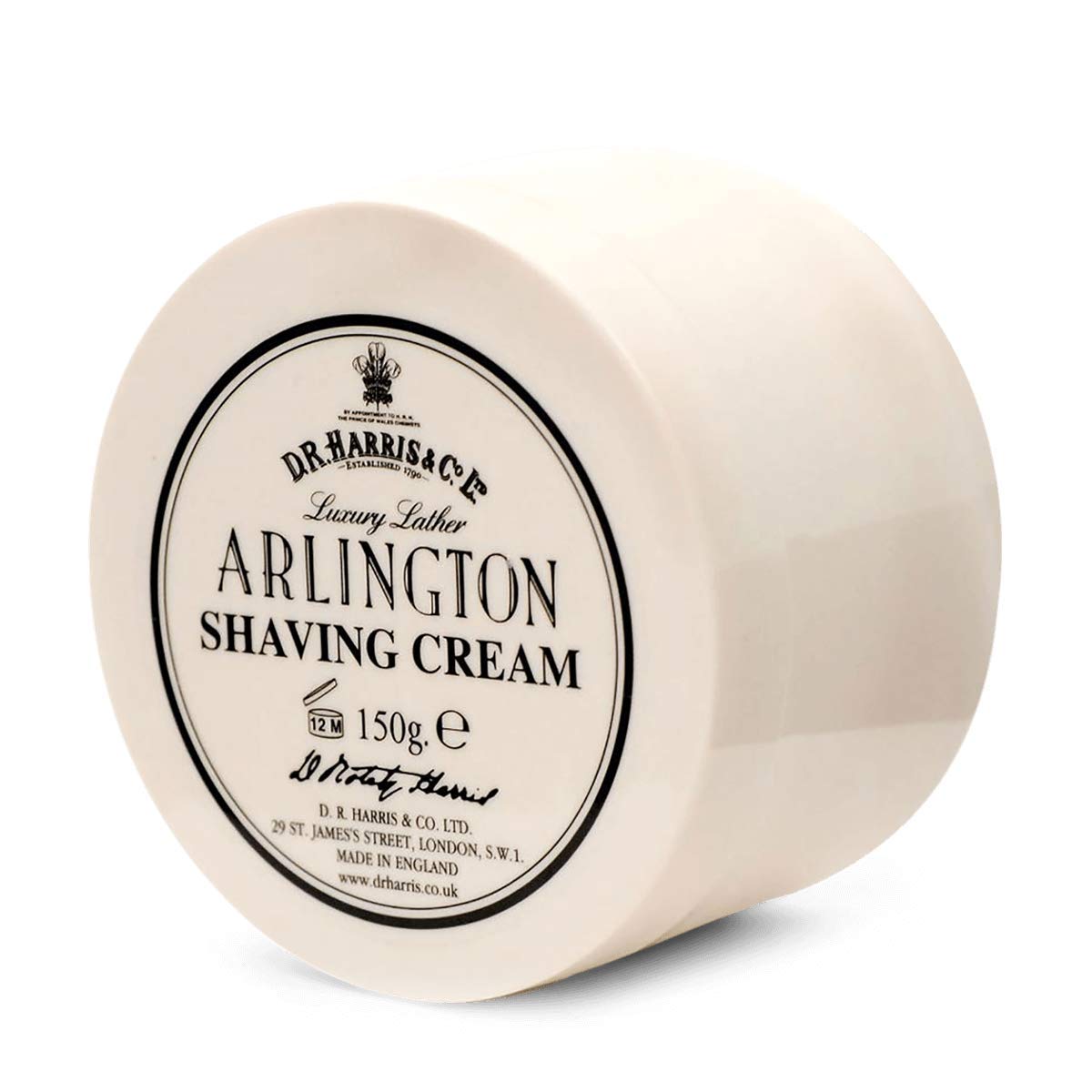 D.R. Harris Arlington Shaving Cream Bowl - 150g, Tan, Luxurious Lather, Ideal for Smooth Shaving Experience