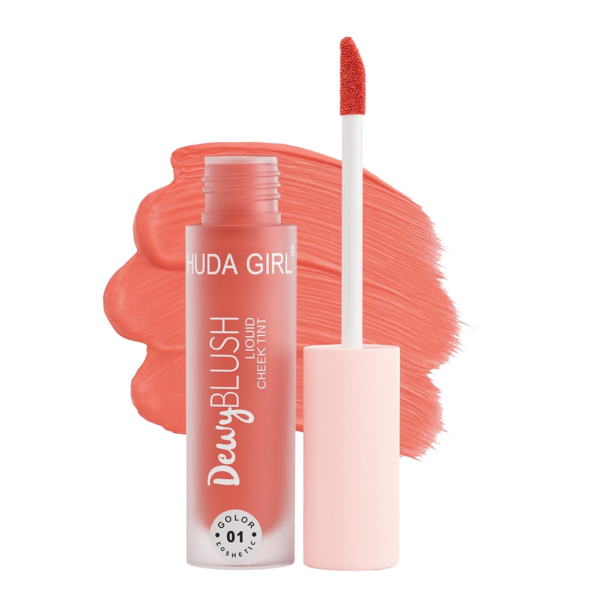 Huda Girl Liquid Blusher For Cheeks, Muted Peachy