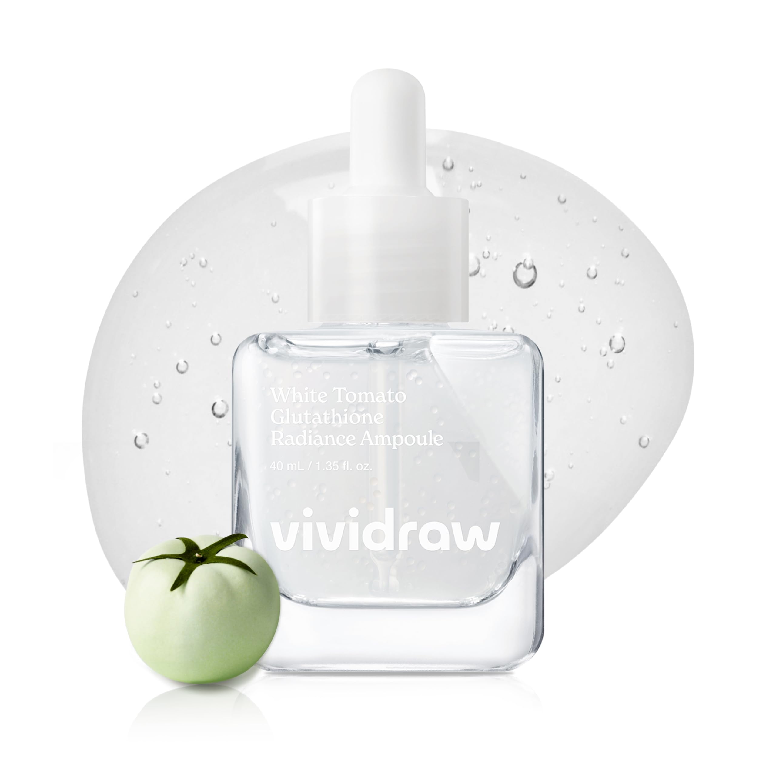 Vividraw White Tomato Glutathione Radiance Ampoule | Korean Facial Serum for Glow Skin | Improves Skin Tone, Texture, Dark spot 