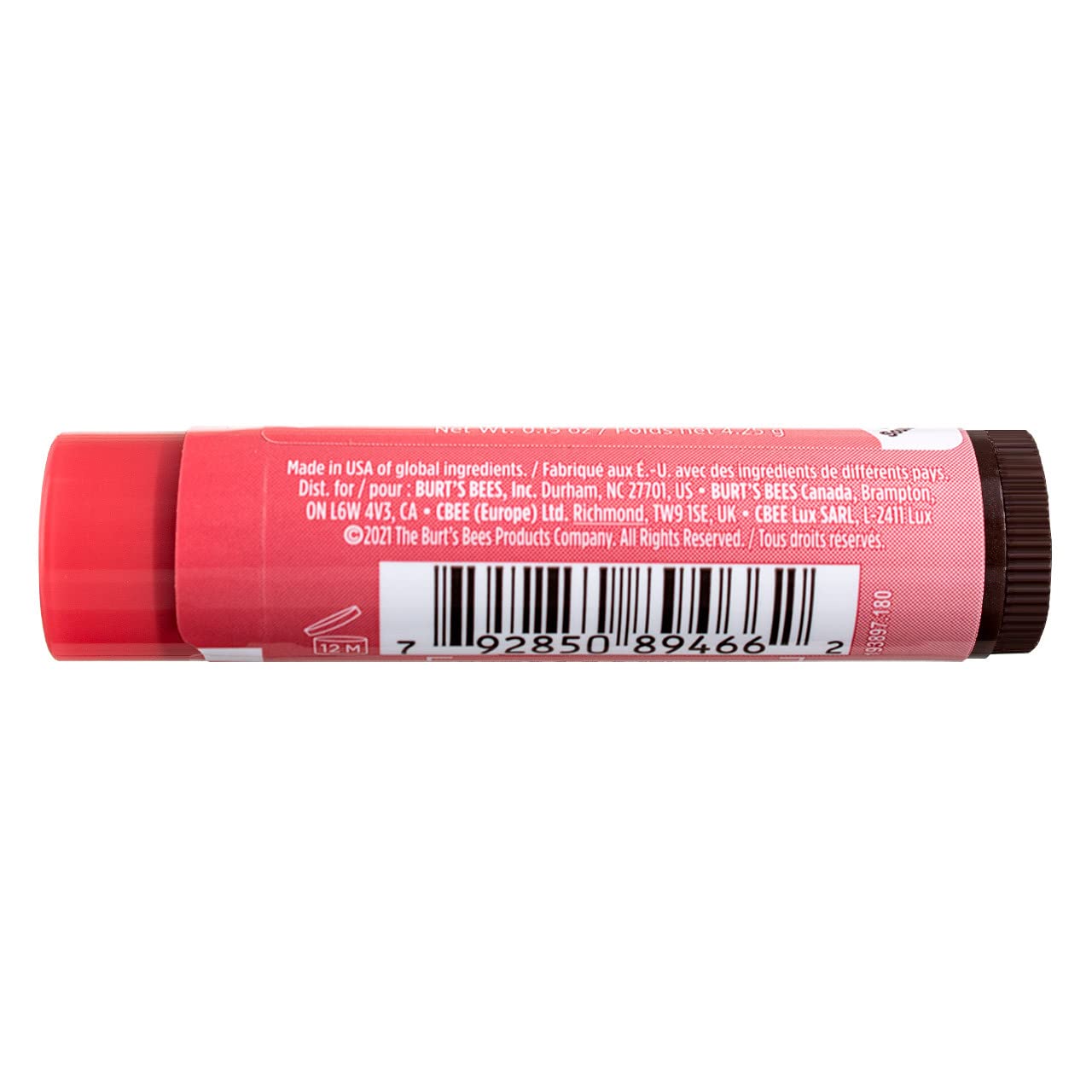 Burt's Bees Tinted Lip Balm, Rose, 0.15 Ounce, Pack of 4, Natural Moisturizing Color