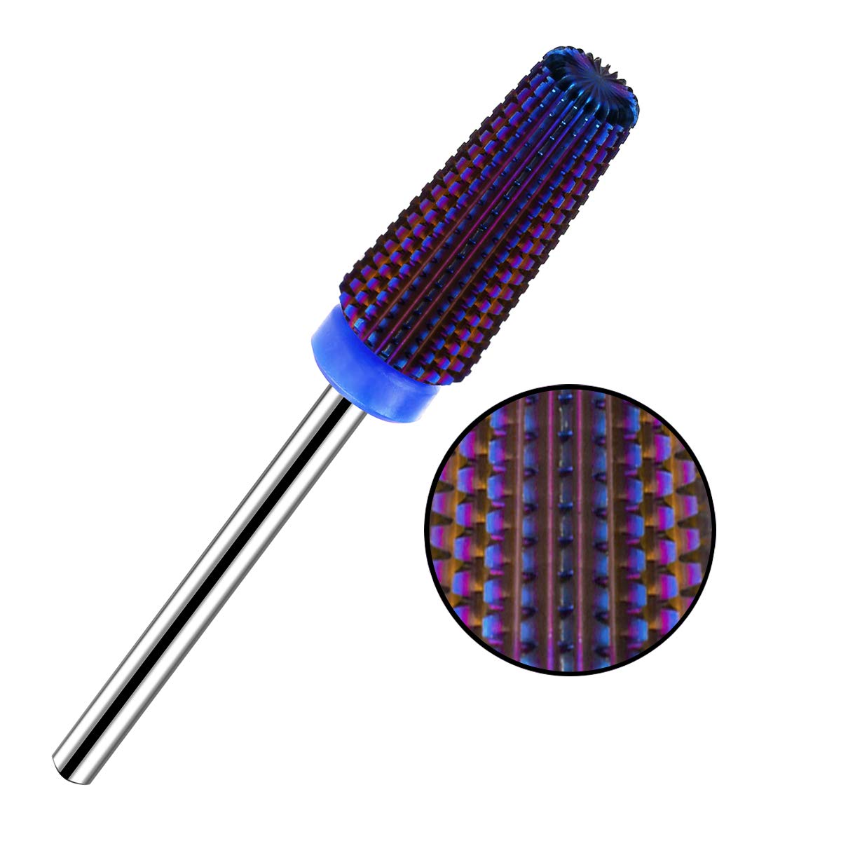 Lavinda 5 In 1 Multi-Function Tapered Shape Straight Cut Nail Drill Bit, Use For Both Left And Right Handed, Professional Carbid