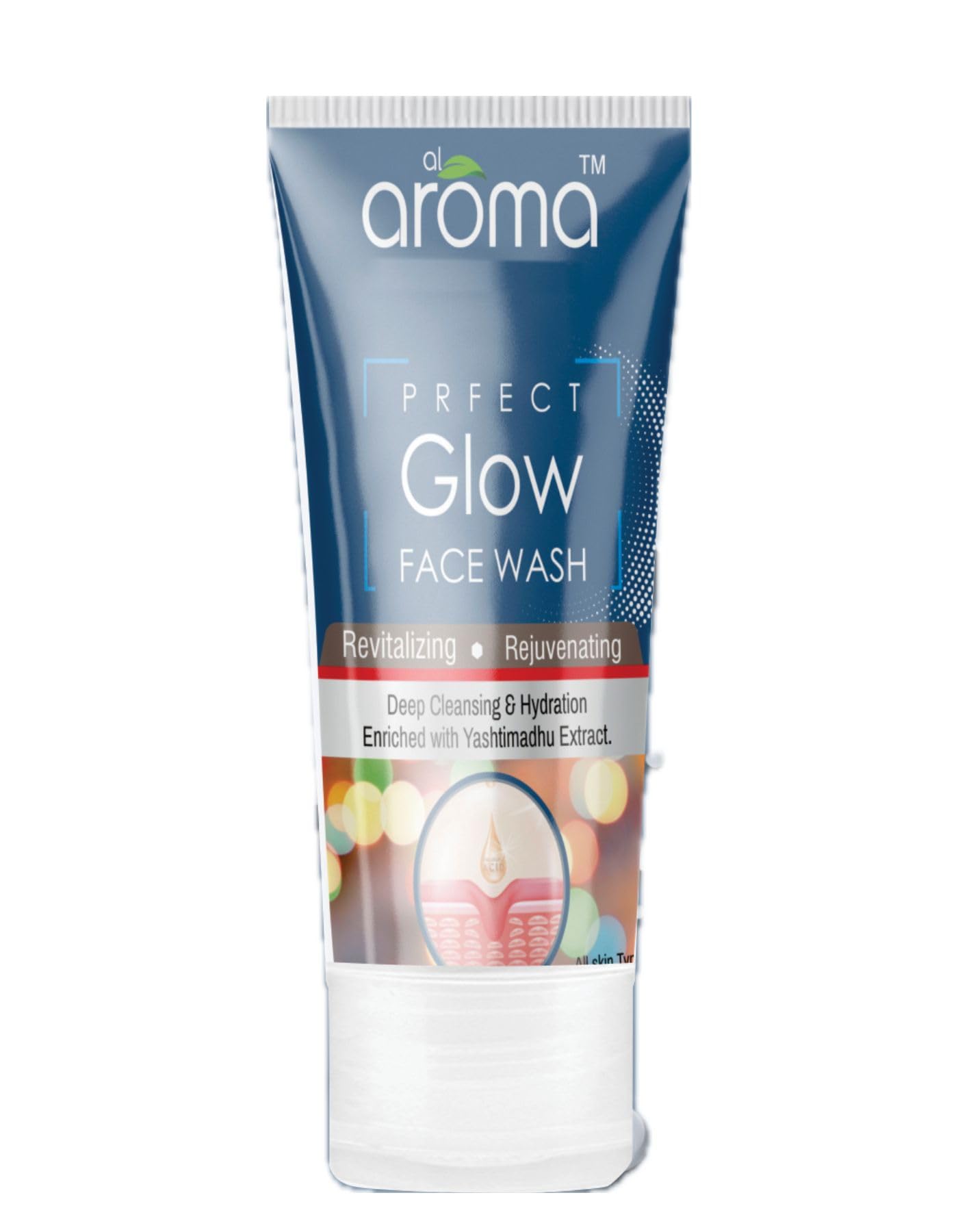Alaroma Perfect Glow Face Wash | Deep Cleansing & Hydration | Enriched With Yashtimadhu Extract | All Skin Types | 120Gm