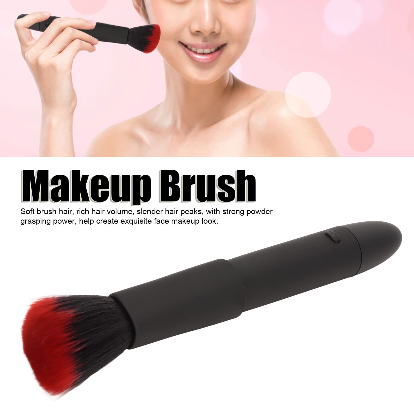 Electric Makeup Brush 10 Gears Rechargeable Multifunctional Waterproof Blush Brush For Contouring, Highlight And Airbrush