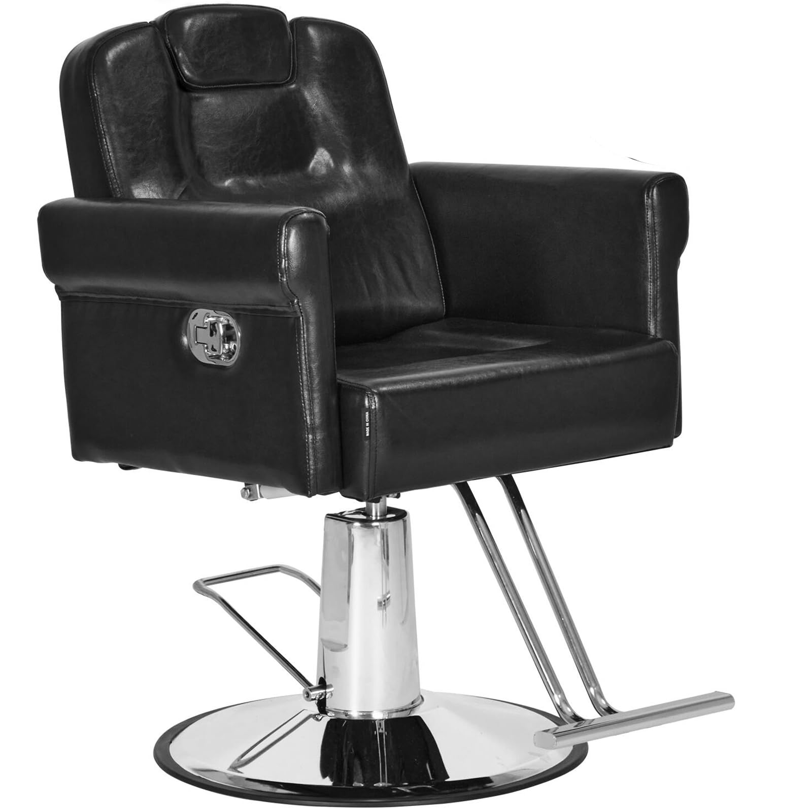 Barber Chair Recliner Salon Chair Hair Spa Chair With Hydraulic Pump, Removable Headrest, Adjustable Height 360 Degrees Swivel F
