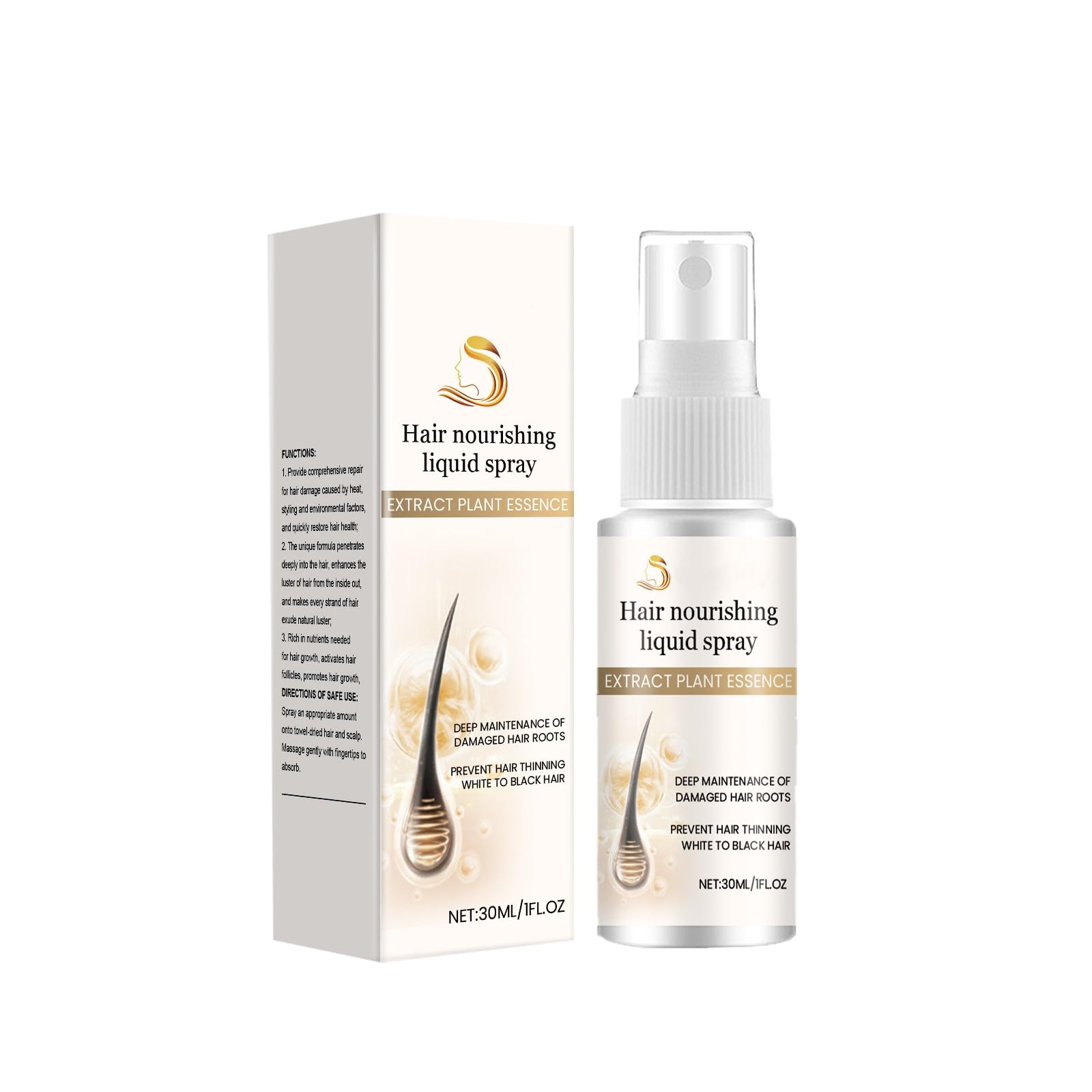 Viareline Hair Nourishing Liquid Spray with Plant Essence, 30ml