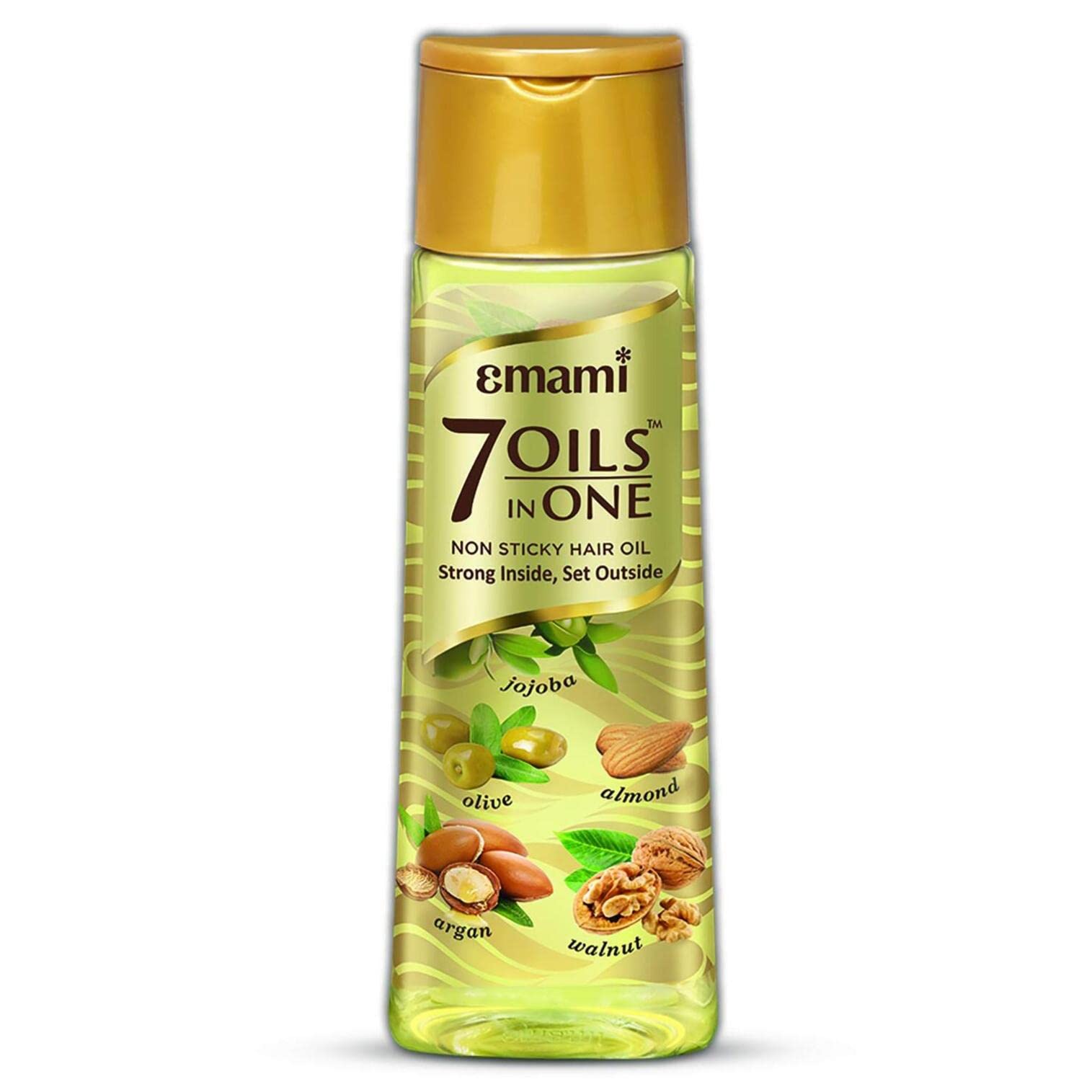 Emami 7-in-1 Hair Oil | Controls Damage with Natural Herbal Extract | Non Sticky | Reduces Hair fall | Fights Dandruff | Provide