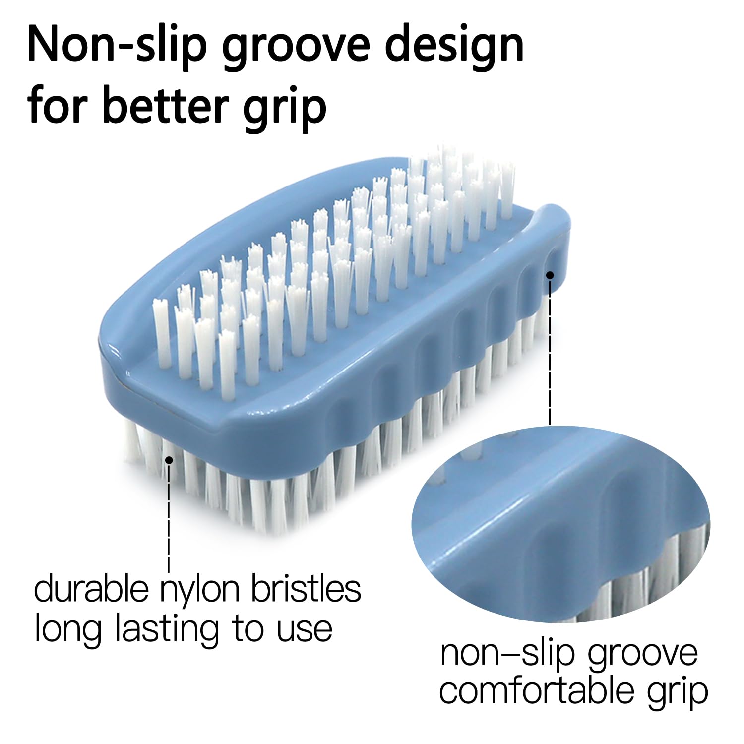 Nail Brush For Cleaning Fingernails Two Sided Hand Fingernail Scrub Brush Soft Stiff Nylon Bristles Nail Scrubber Brushes For Me