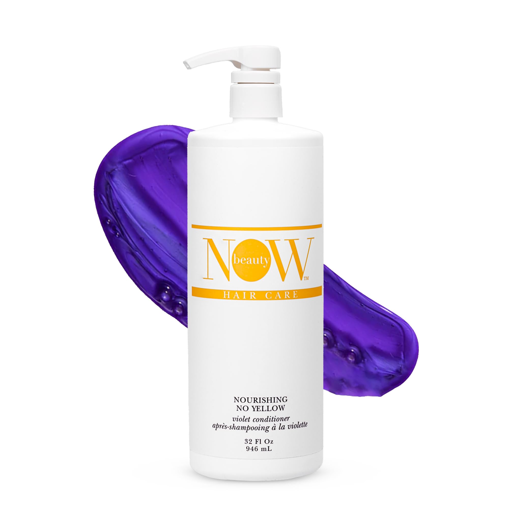 Now Beauty Nourishing No Yellow Conditioner - Brass-Neutralizing Purple Conditioner For Color-Treated Hair - Intensive Hydrating