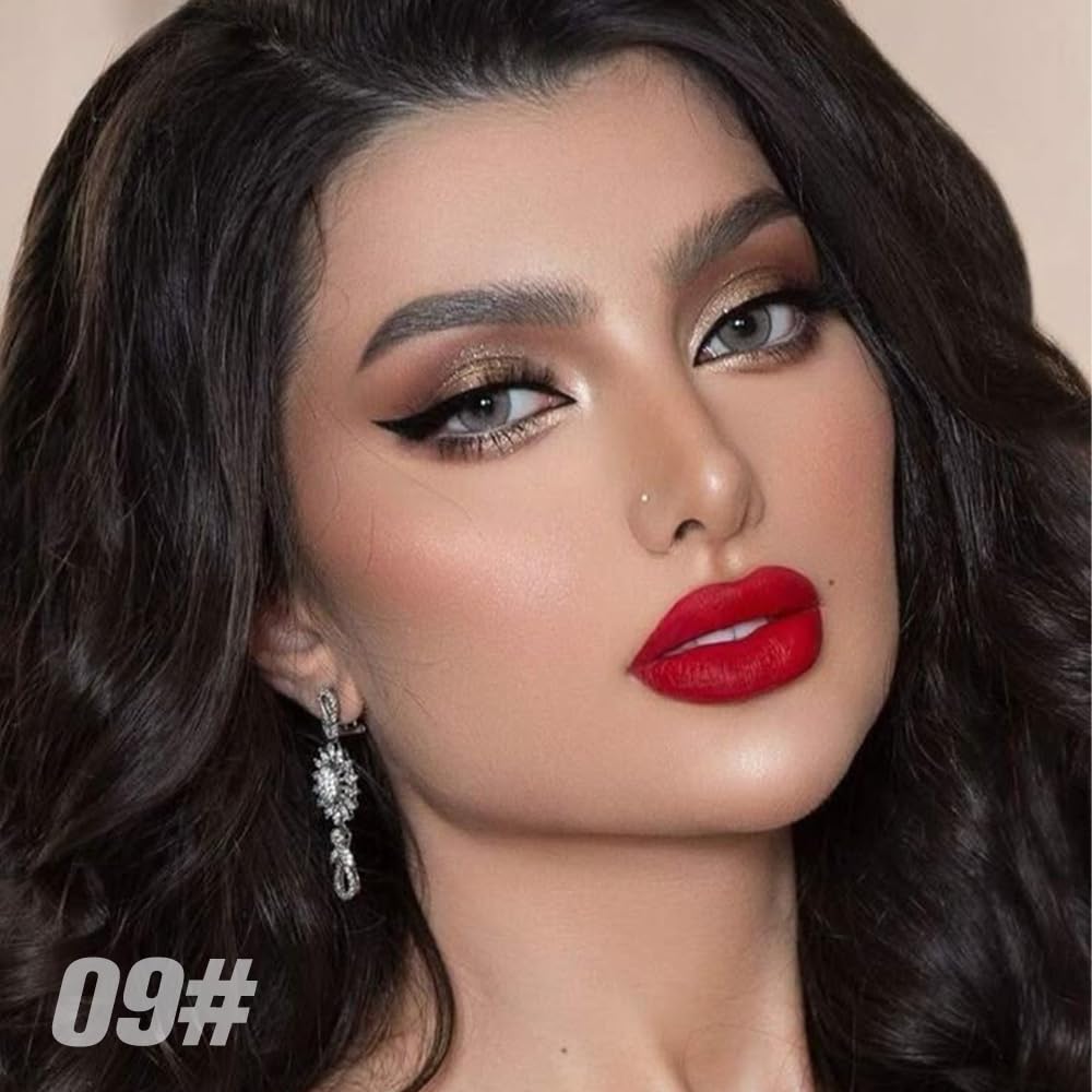 Kaely 3Pcs Ruby Red Dusty Pink Warm Pink Longwear Liquid Lip Liner Waterproof, 24 Hour Long Lasting Lip Liner Stain Marker Pen,