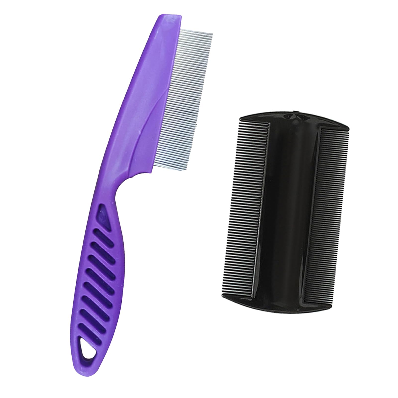 2 pcs Dandruff Scalp Psoriasis Comb Dandruff Removal Comb Stainless Steel Fine Tooth Comb Multifunctional Hair Grooming Scalp Sw