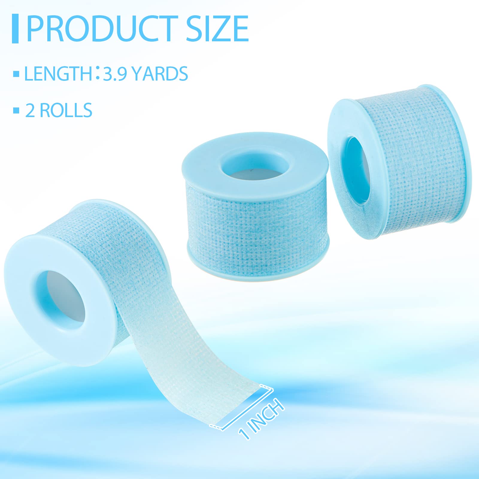 2 Rolls Silicone Tape Blue Silicone Tape Reusable Adhesive Waterproof Silicone Tape (1 Inch X 3.9 Yards)