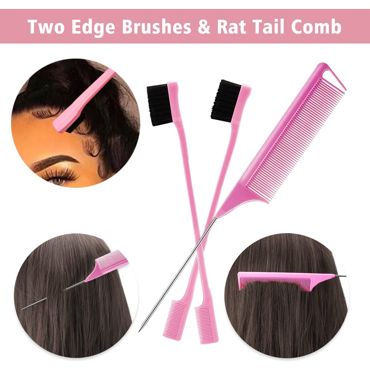 Goiple 11 Pcs Wig Kit For Lace Front Wigs For Beginners, Hair Wax Stick Lace Melting Elastic Band For Wigs, Edge Laying Scarf, E