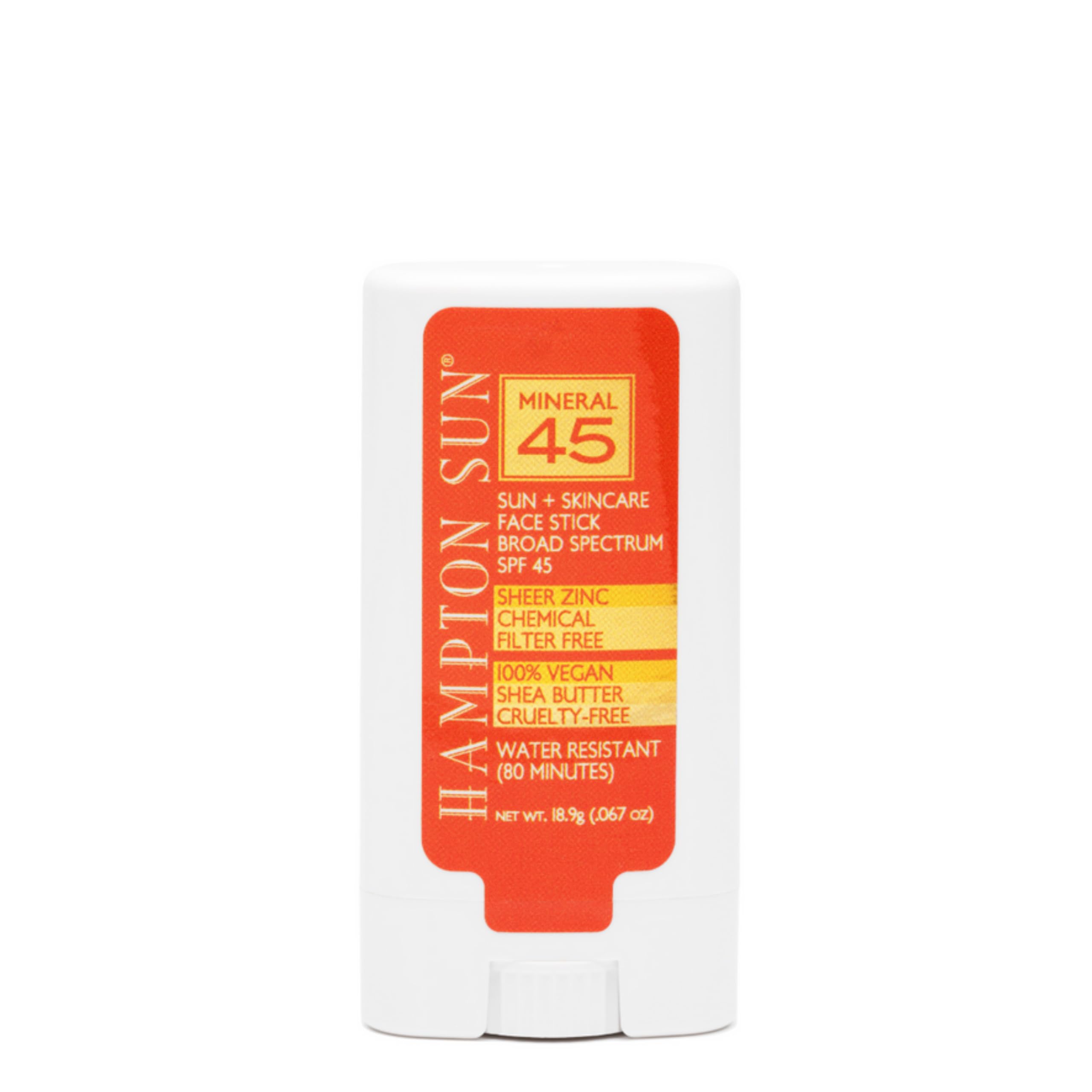 Mineral Sun Plus Skincare Face Stick Spf 45 By Hampton Sun For Unisex - 0.67 Oz Sunscreen