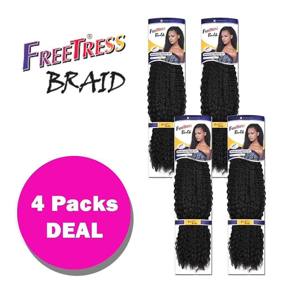 Freetress Synthetic Crochet Hair - BRAZILIAN BRAID 20'' (4-Pack, 2)