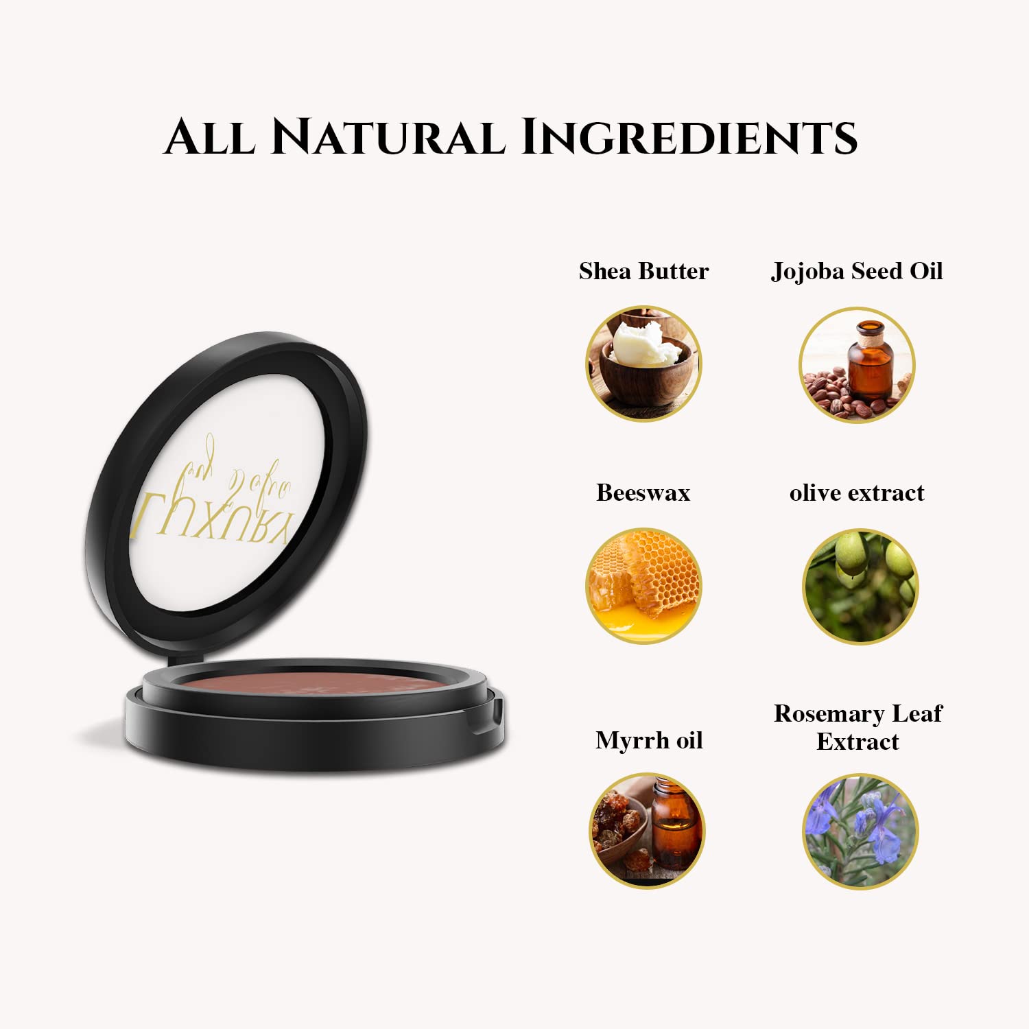 All Natural Cream Blush For Lip & Cheek Makeup Contouring, Swept Away