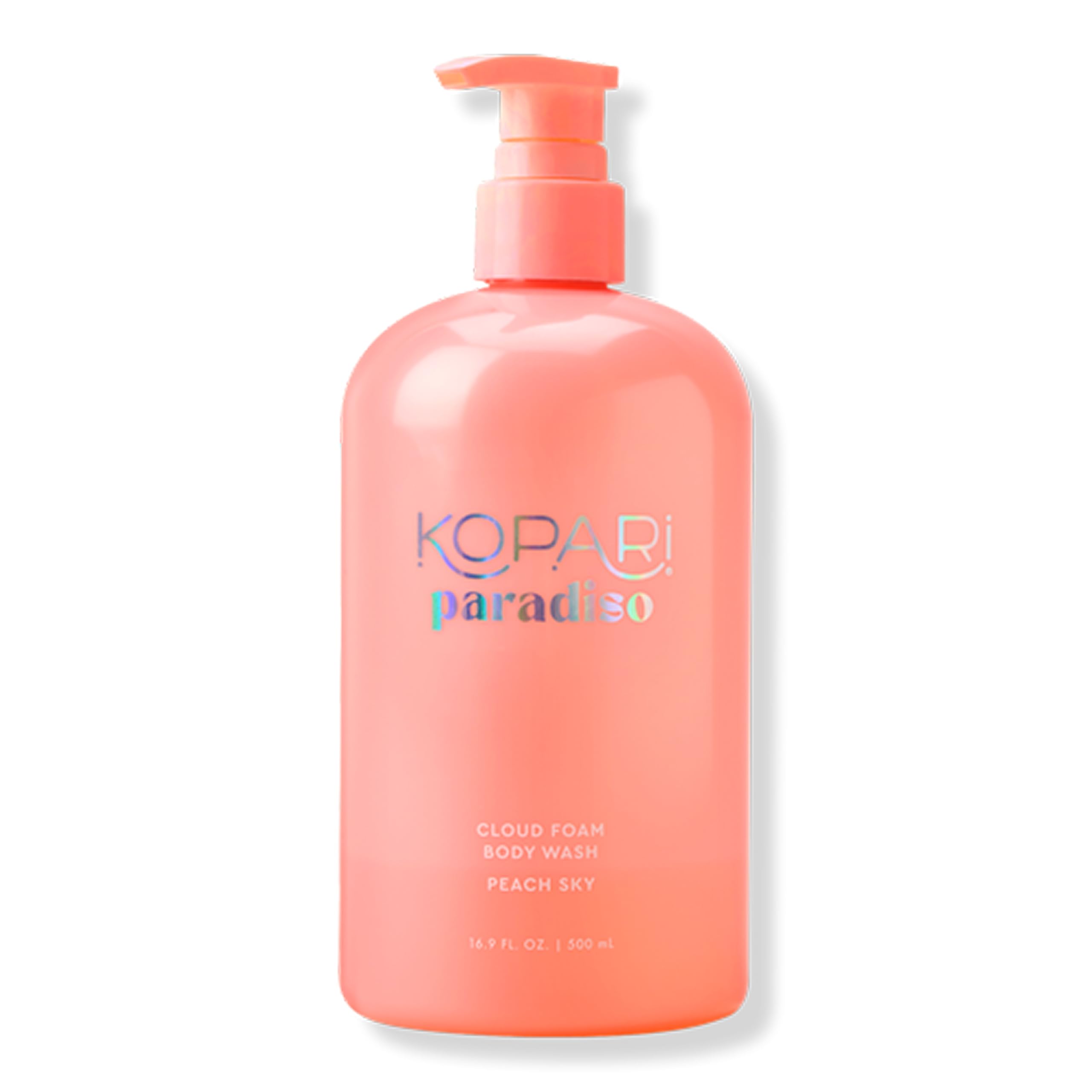 Kopari Paradiso Cloud Foam Body Wash - Peach Sky | Hydrating Foaming Body Wash with Hyaluronic Acid & Vitamin E | Gentle Cleanse
