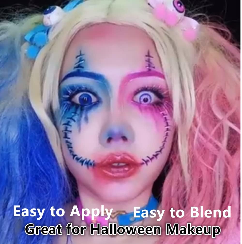 Go Ho Pastel Pink Face Paint Stick(0.85Oz),Water Based Cream Light Pink Body Paint Washable,Liquid Concealer,Covers Oil-Free,Hal