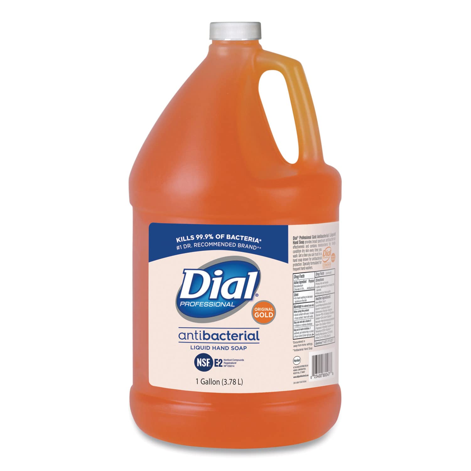 Dial Corporation Liquid Soap Refill, Antibacterial, 1 Gallon, 4/CT Orig Gold