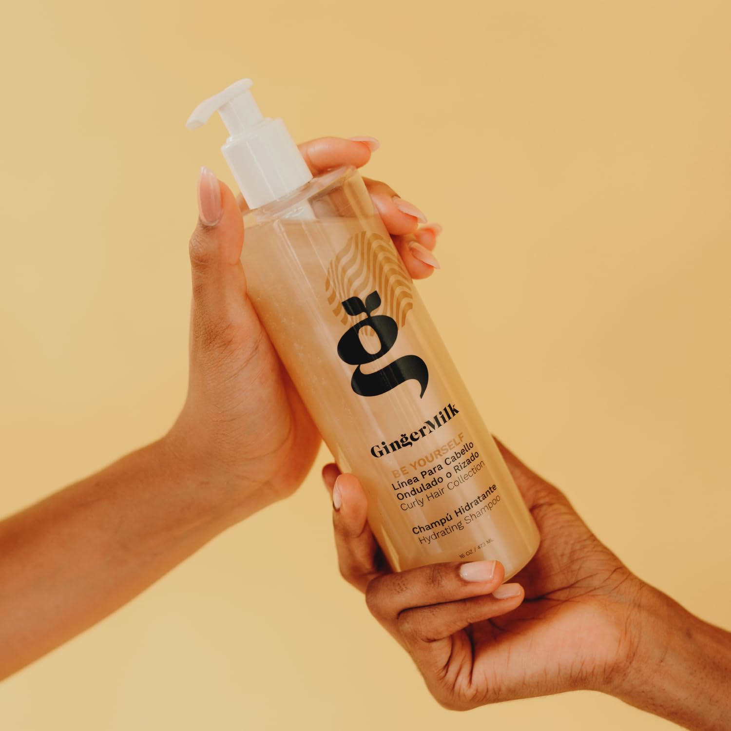 Ginger Milk Hydrating Shampoo for Curly, Wavy, and Coily Hair - Nourishing Formula for Defined Curls, Frizz Control, and Shine -