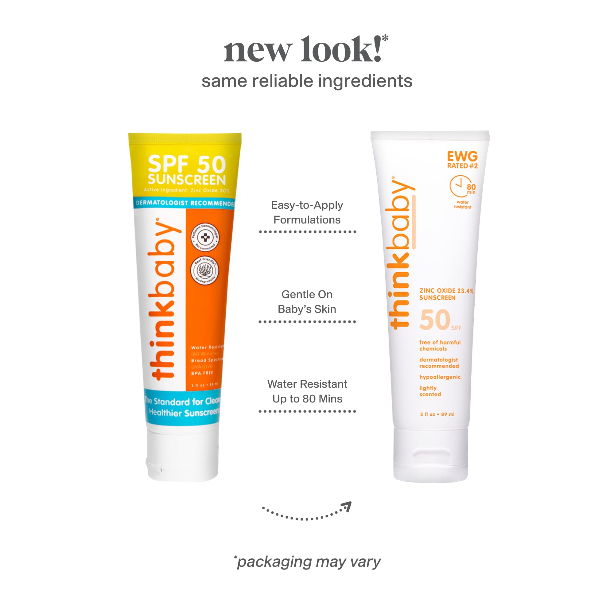 Thinkbaby Spf 50+ Baby Mineral Sunscreen - Safe, Natural Sunblock For Babies - Water Resistant Sun Cream - Broad Spectrum Uva/Uv