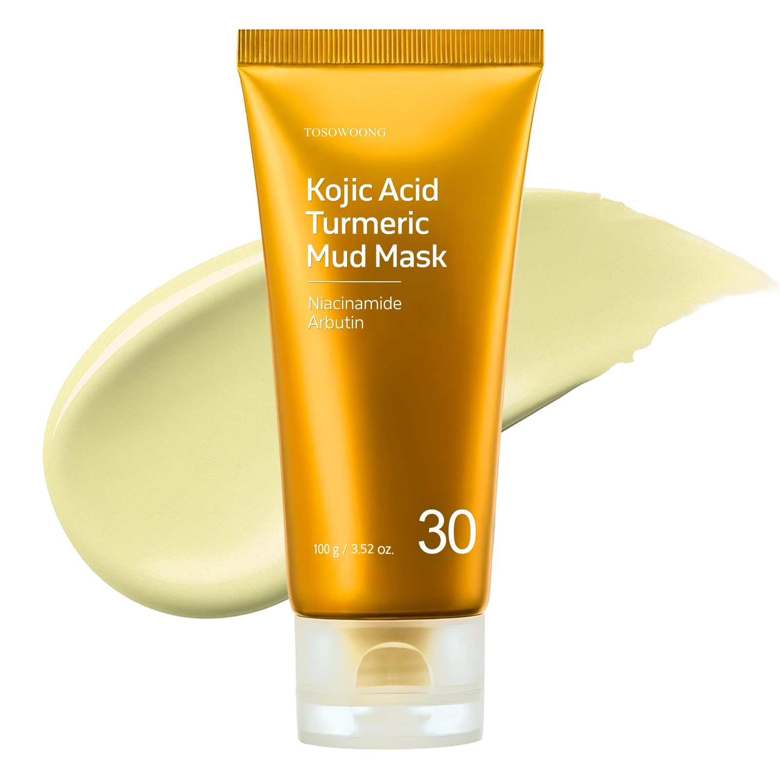 TOSOWOONG Kojic Acid Turmeric Mud Mask for Dark Spots & Pore Care, Freckles