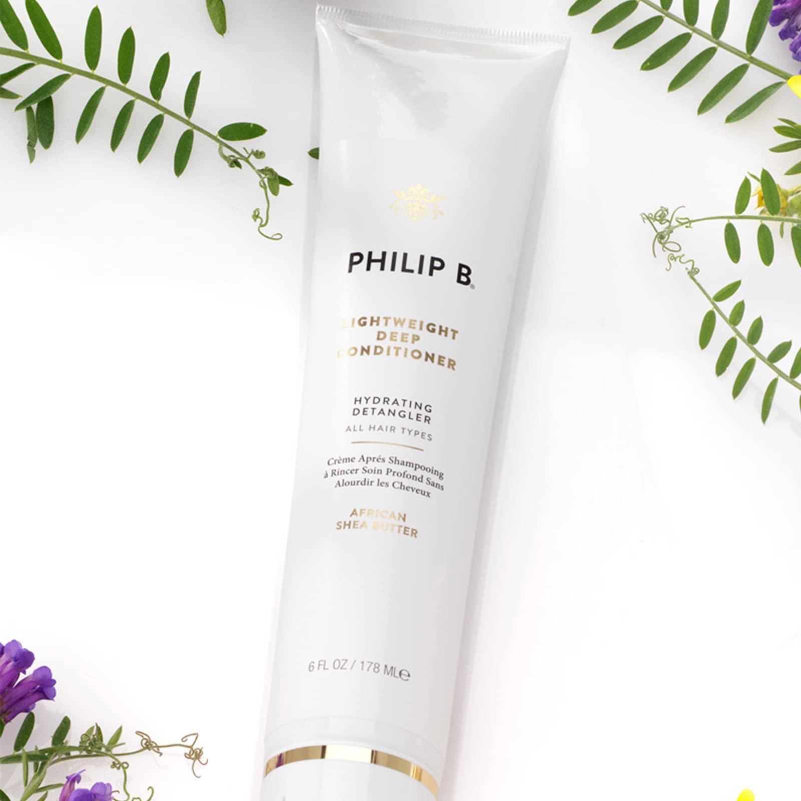 PHILIP B Light-Weight Deep Conditioner 6 oz. (178 ml) | Hair Moisturizer Detangler, Adds Shine and Smoothness to Hair, All Hair
