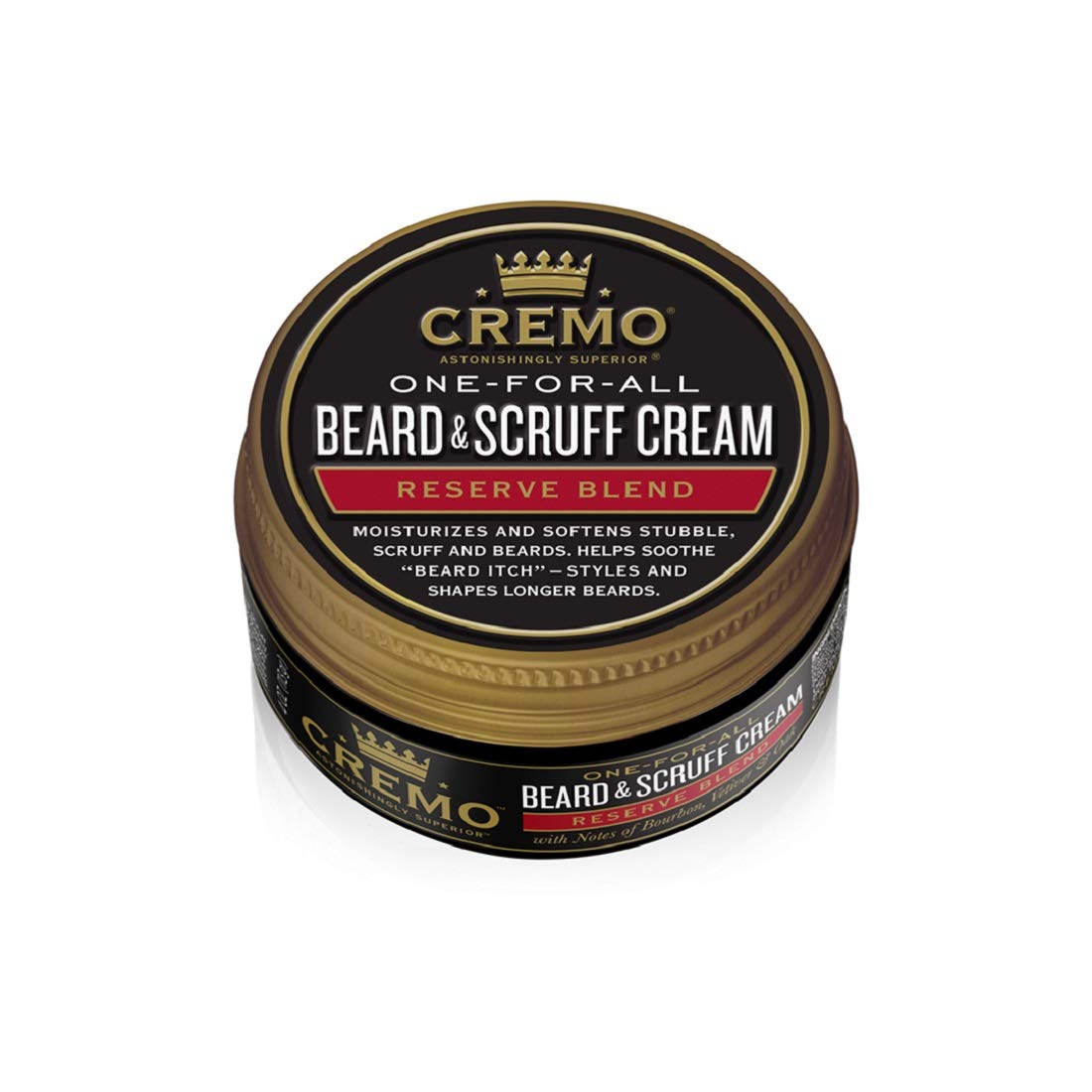 Cremo Beard & Scruff Cream, Distiller's Blend (Reserve Collection), 4 oz - Soothe Beard Itch, Condition and Offer Light-Hold Sty