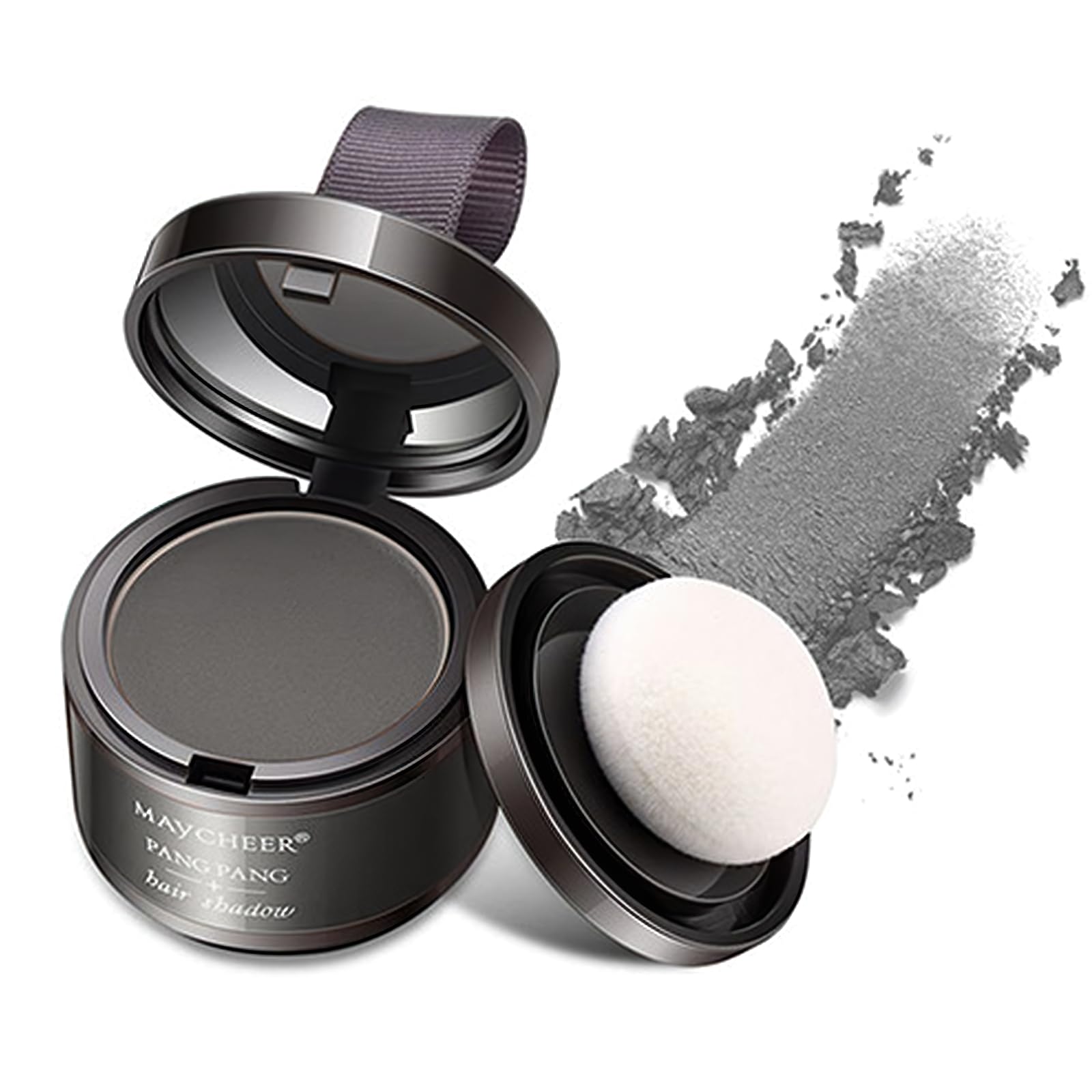 MIELIKKI Hairline Powder: Instant Hair Loss Concealer, Root Touch Up, and Hair Thickening for Women & Men - Gray Stain-Proof For