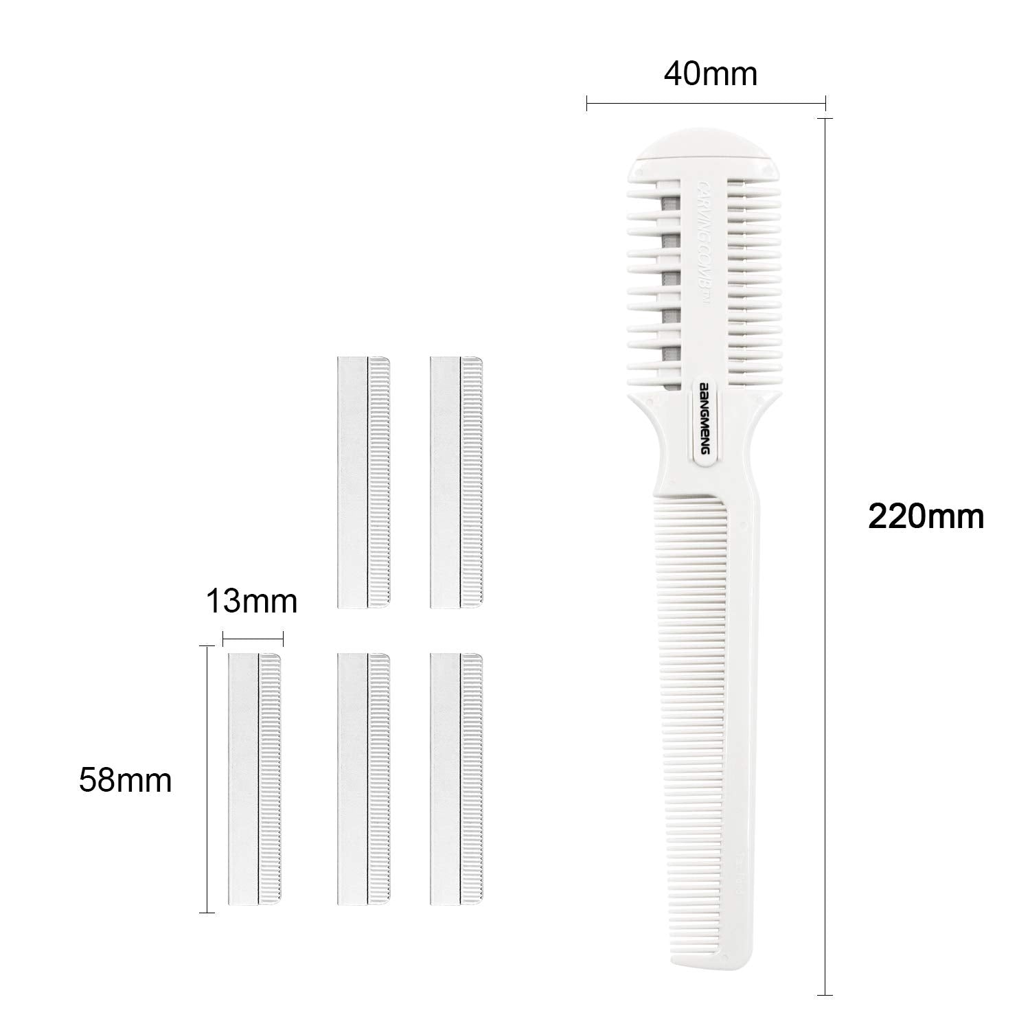 BANGMENG Hair Cutter Comb,Shaper Double Edge Razor,Split Ends Hair Trimmer Styler, For Thin & Thick Hair Cutting and Styling, Ex