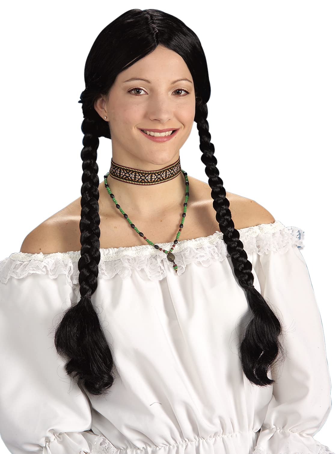 Forum Novelties Women's Long Pigtails Wig, Black, One Size