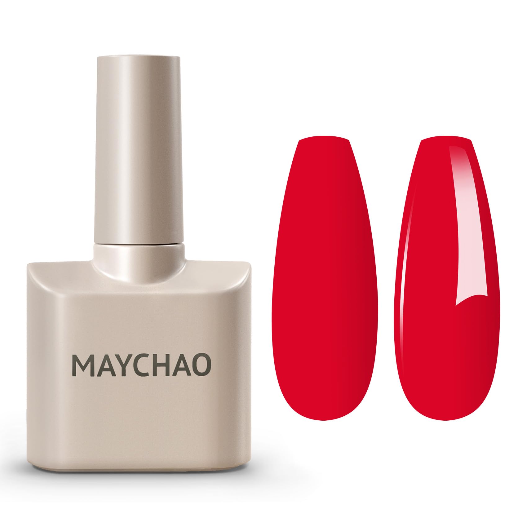 MAYCHAO 15ML Neon Red Gel Nail Polish 1Pc Bright Red Gel Polish Soak Off UV LED Nail Polish Nail Art Starter Manicure Salon DIY 
