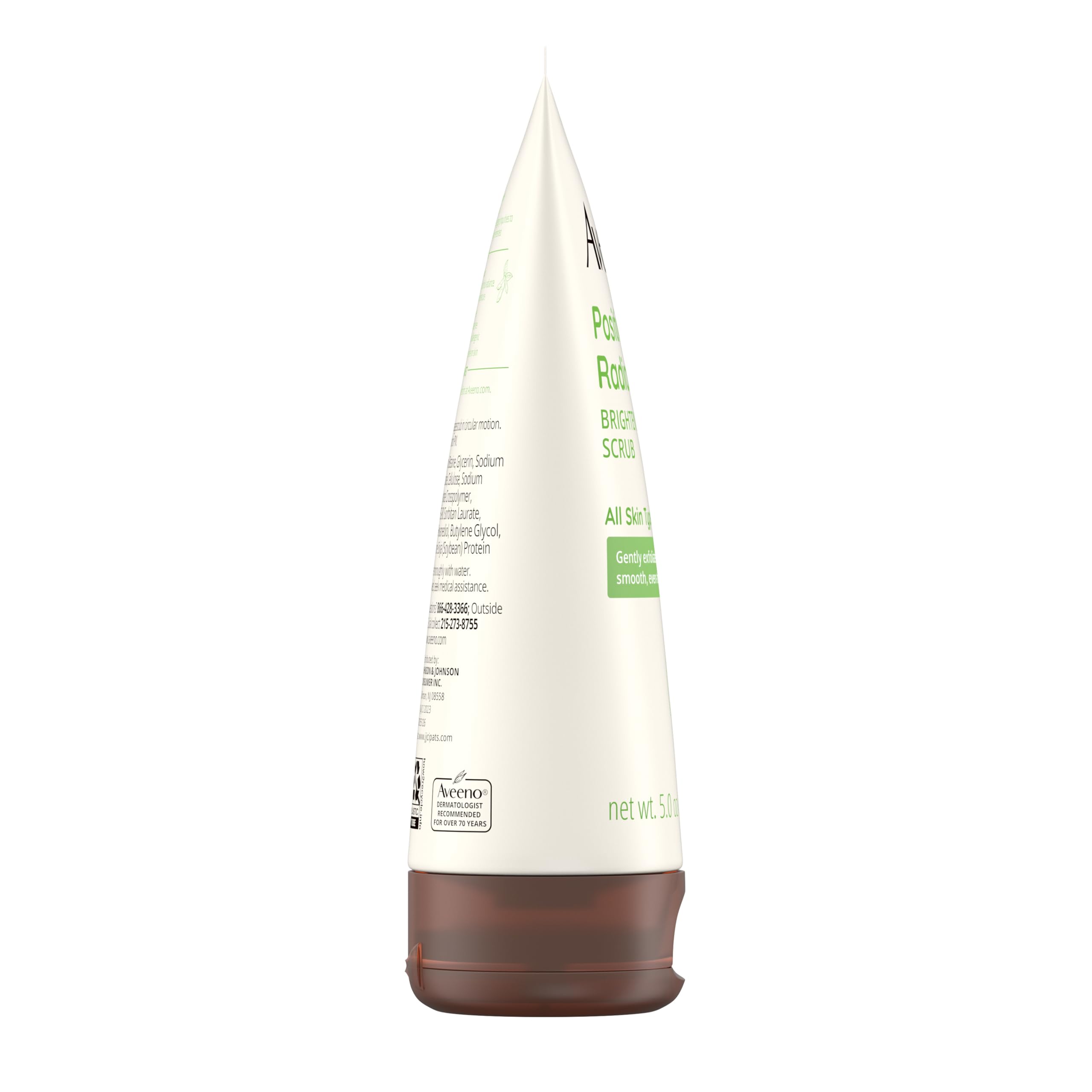 Aveeno Positively Radiant Exfoliating Facial Scrub, Brightening Face Scrub with Soy Extract to Visibly Improve Skin Tone and Tex